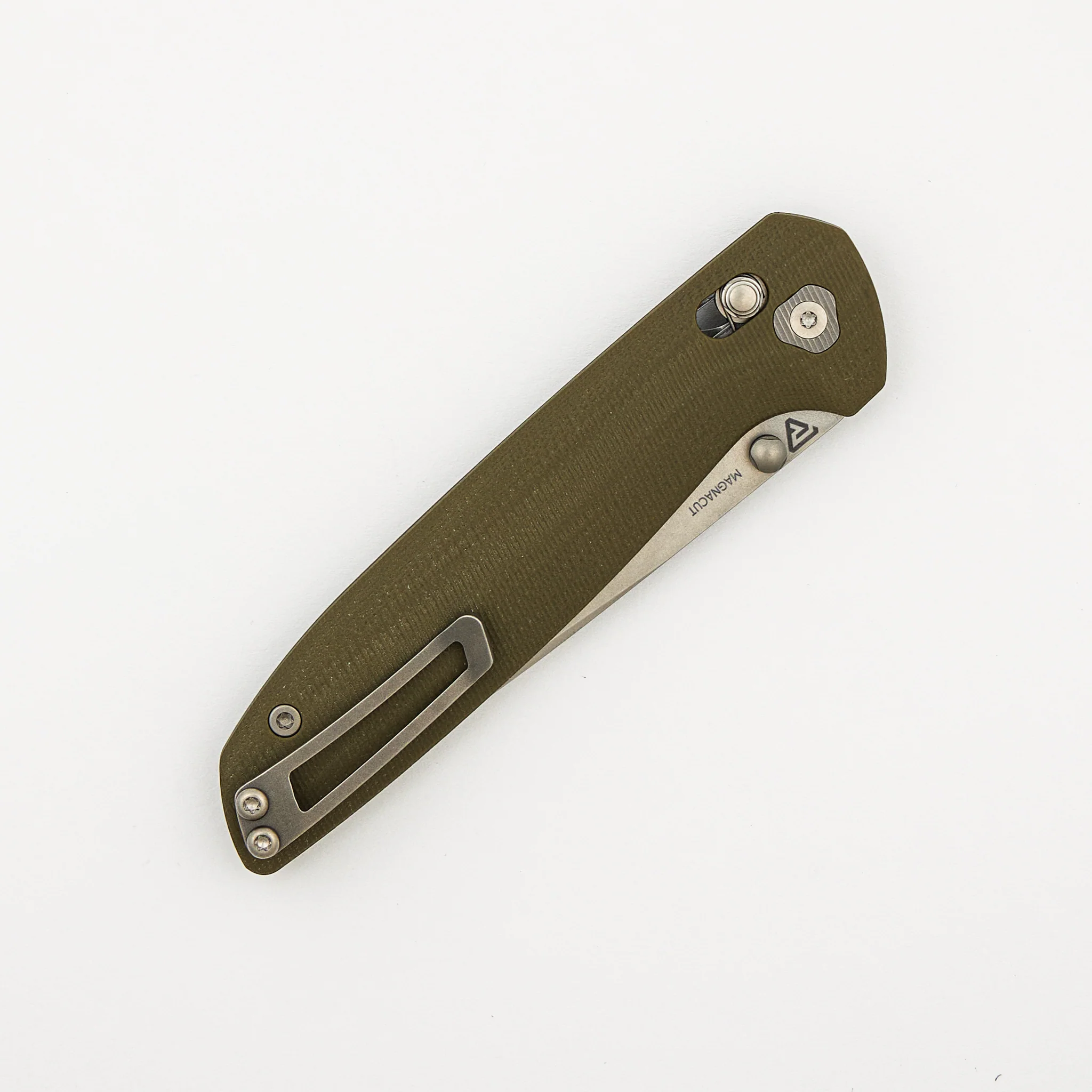 Maverick β Stonewash MagnaCut Blade β Green G10 Handle - Image 4
