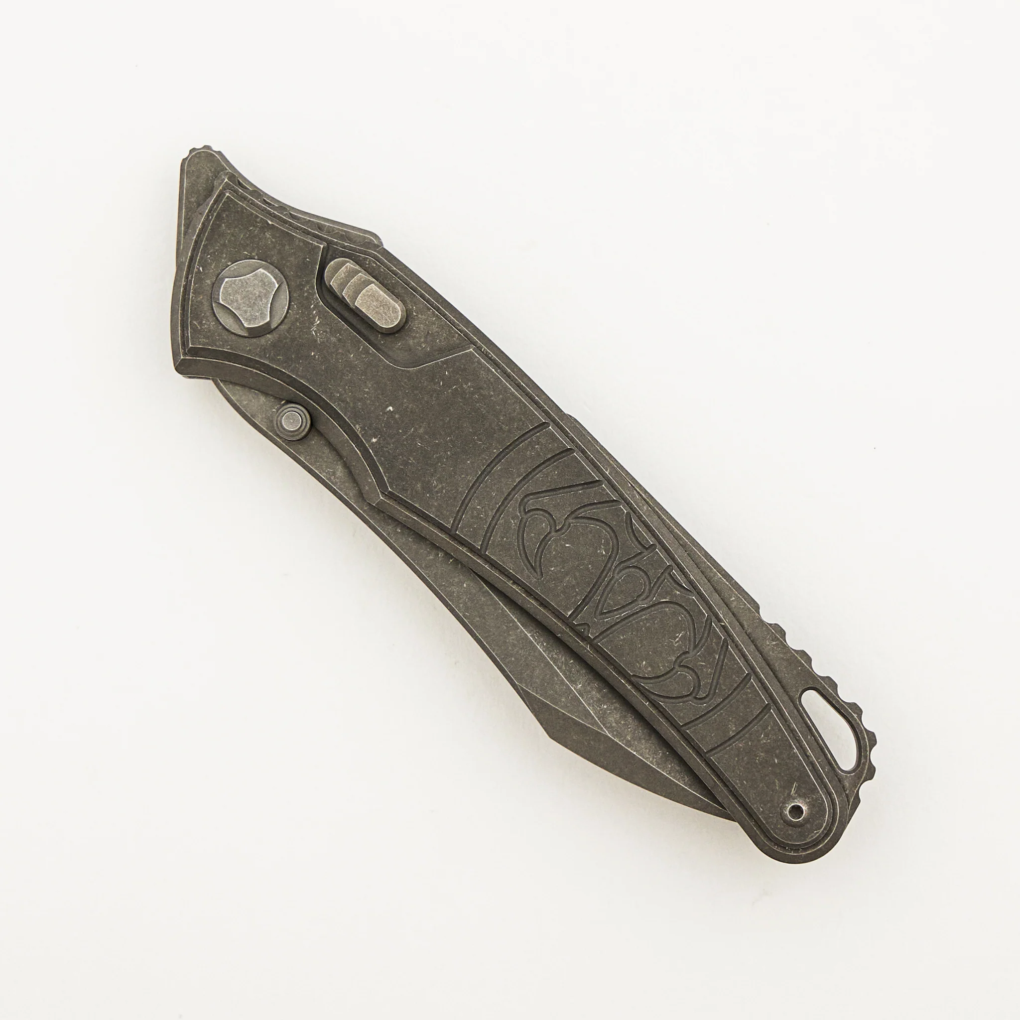 Talon - Stonewash Titanium Handle - M390 Blade - Image 3
