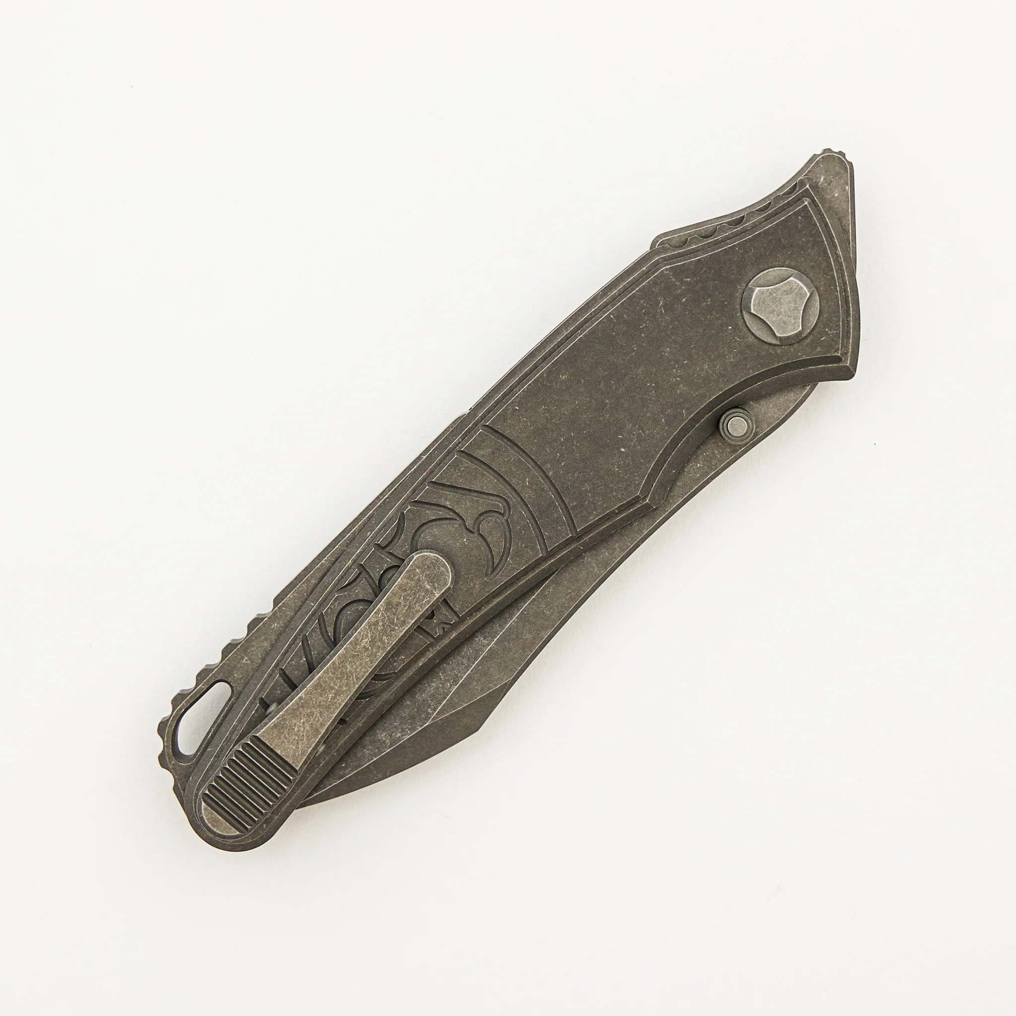 Talon - Stonewash Titanium Handle - M390 Blade - Image 4