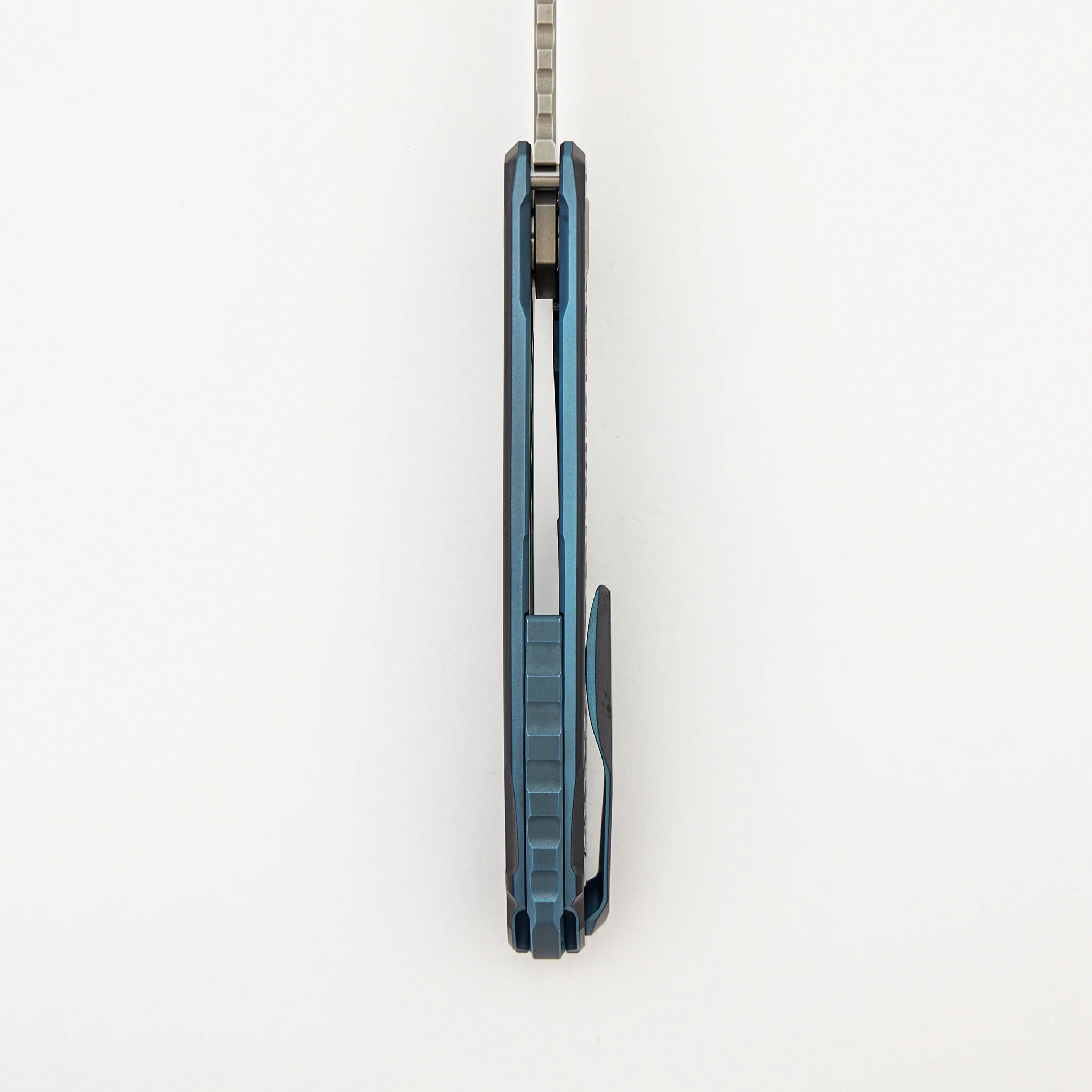 Shirogorov Knives / Ti2 Design F95 Black Hula "Blue Pixelated Flower" - M390 Blade - MRBS - Completed - Image 8