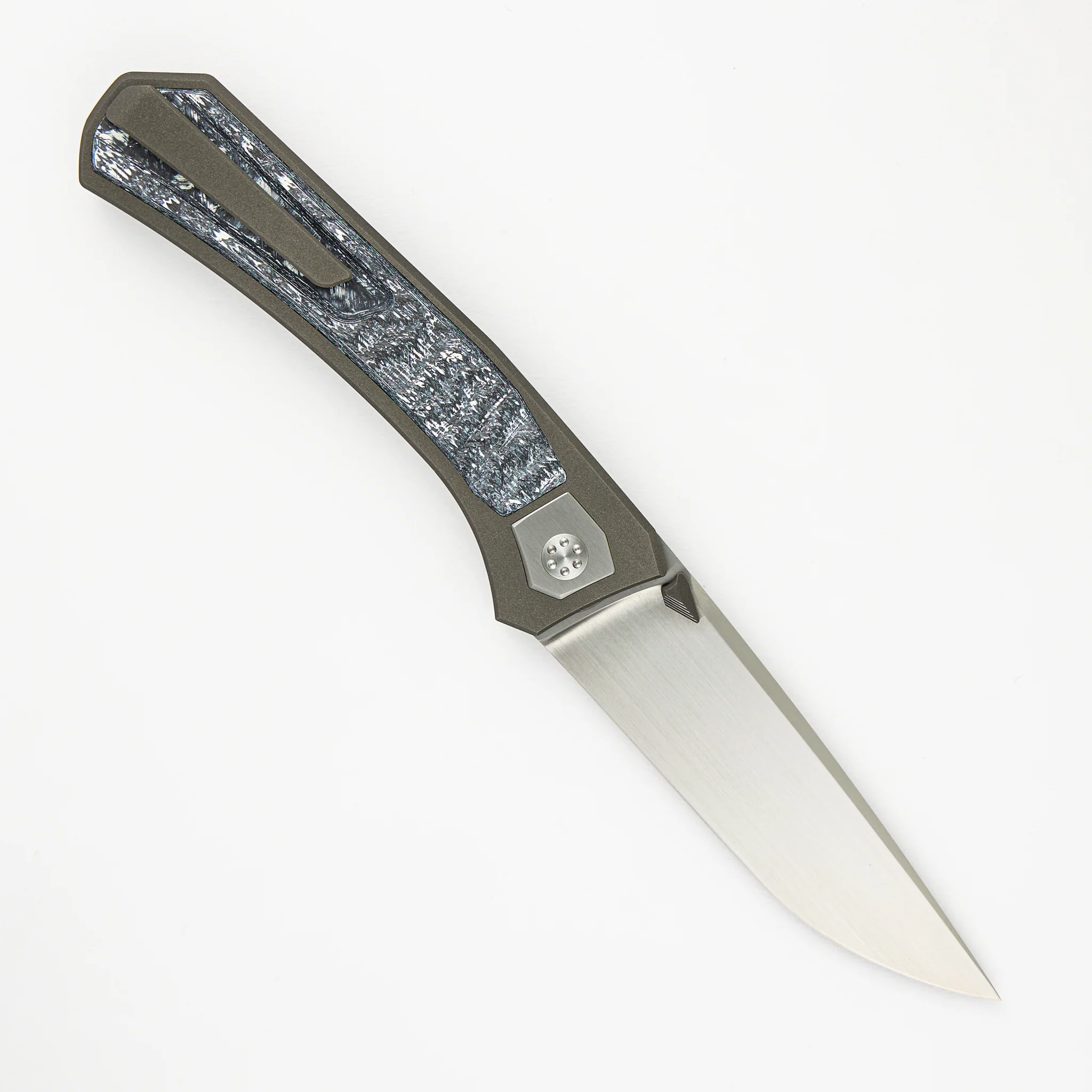White CarboTi NM1B Folder - 2024 R1 Invitational - Image 2