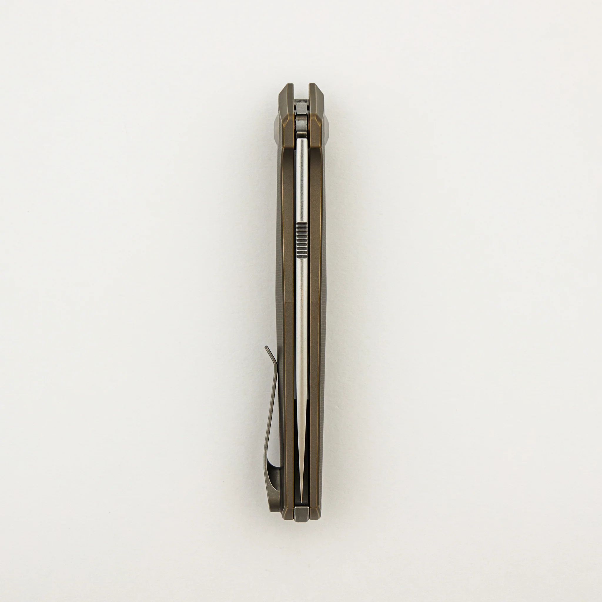 Toko - Amber/Satin Titanium Handle - RWL34 Blade #493 - Image 5