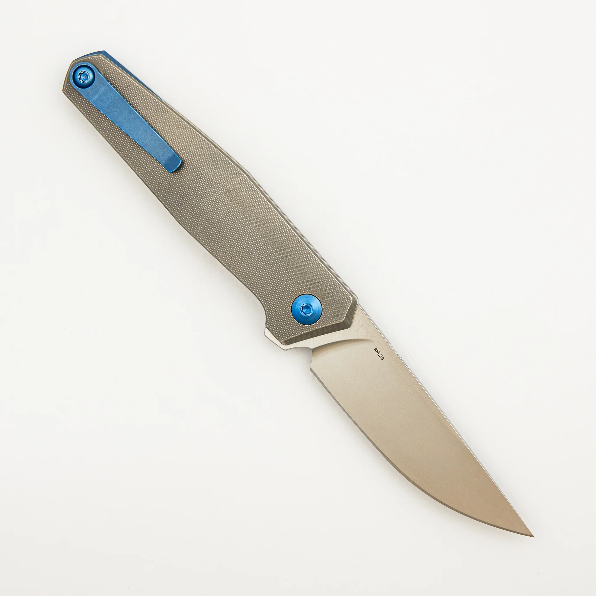 Toko - Grey/Blue Titanium Handle - RWL34 Blade - Image 2