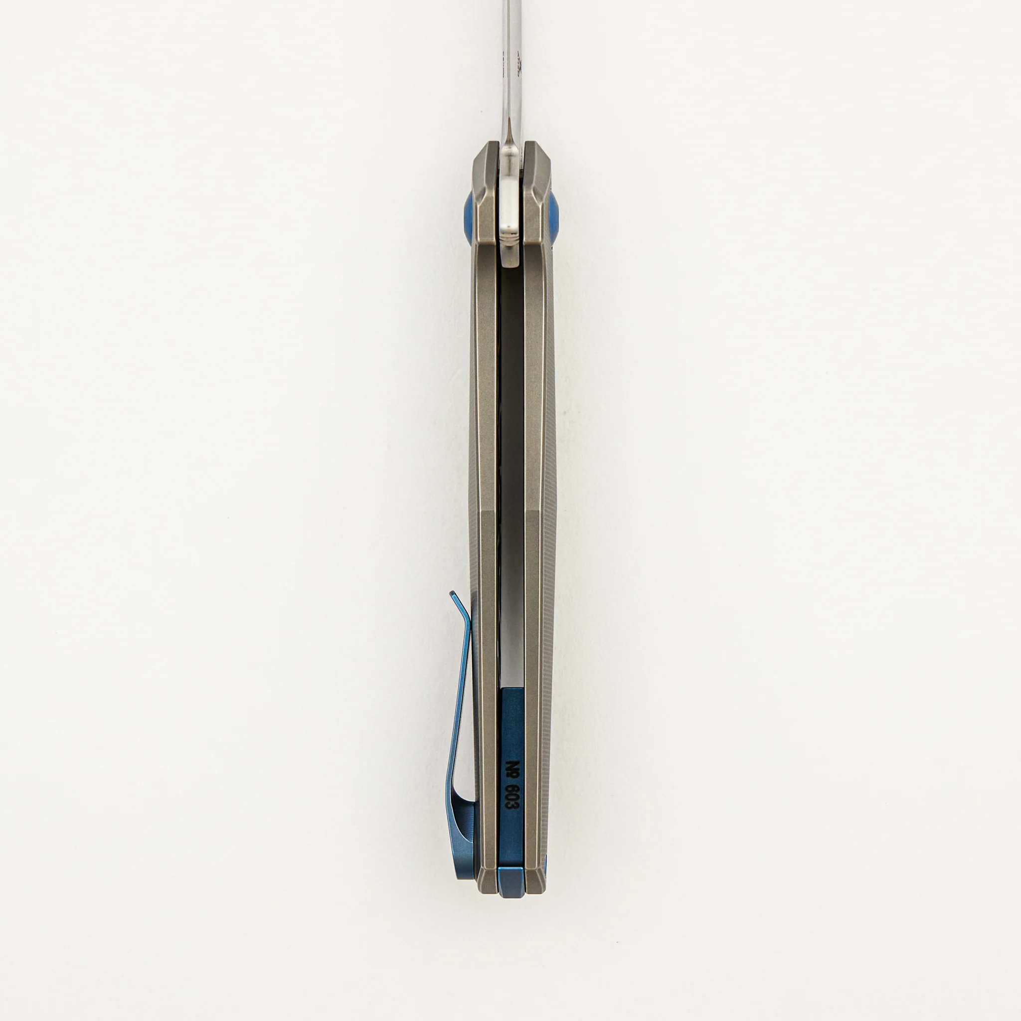 Toko - Grey/Blue Titanium Handle - RWL34 Blade - Image 6