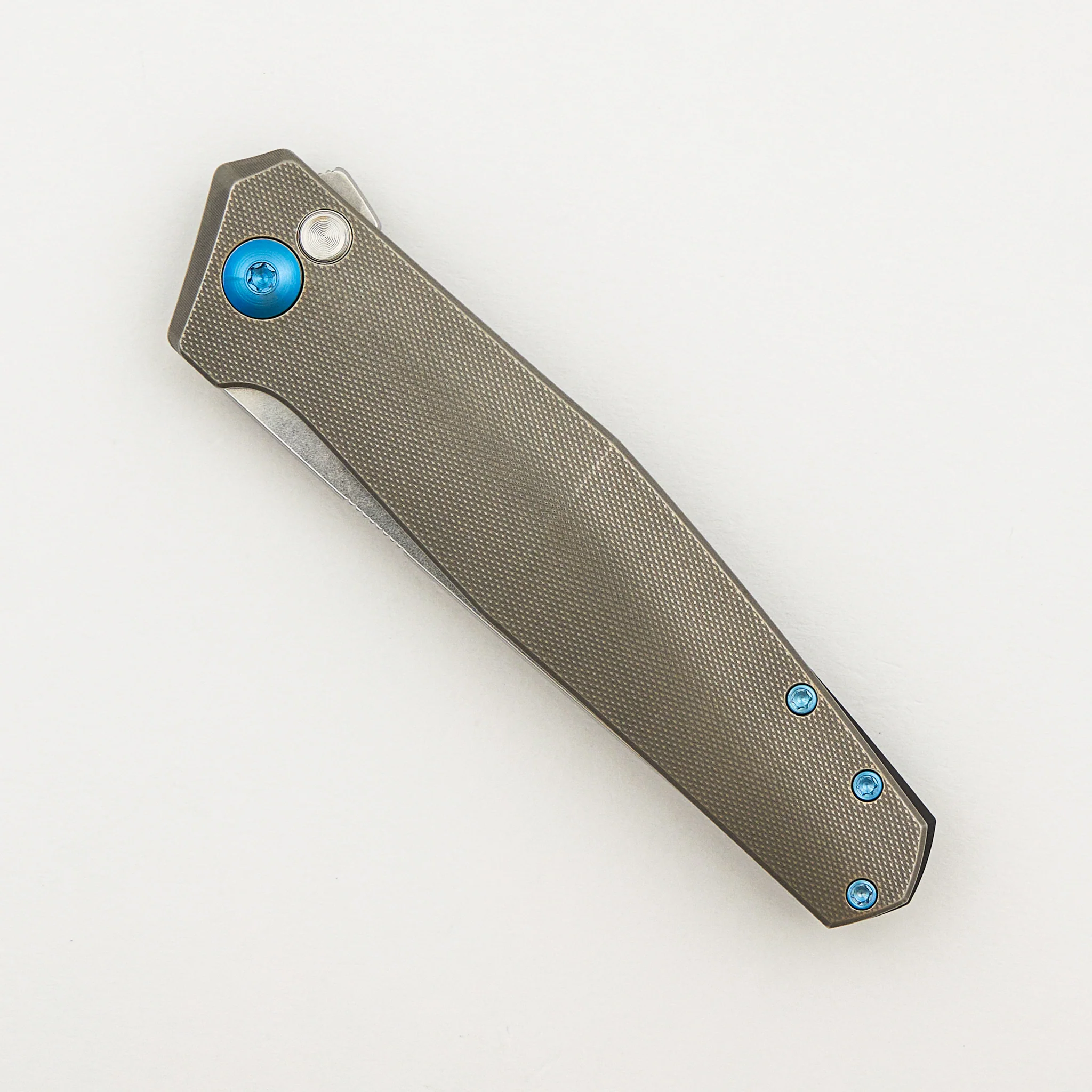 Toko - Grey/Blue Titanium Handle - RWL34 Blade #358 - Image 3