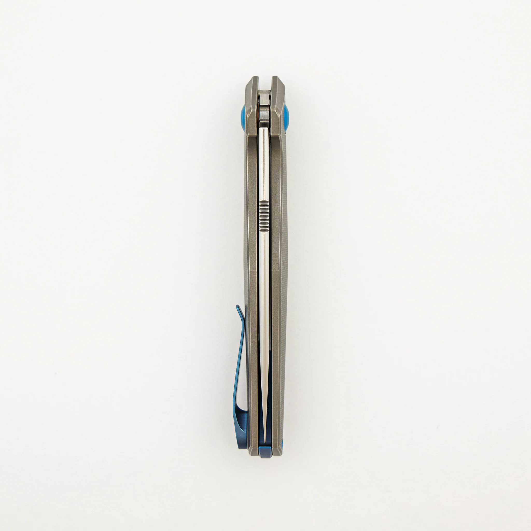 Toko - Grey/Blue Titanium Handle - RWL34 Blade - Image 5