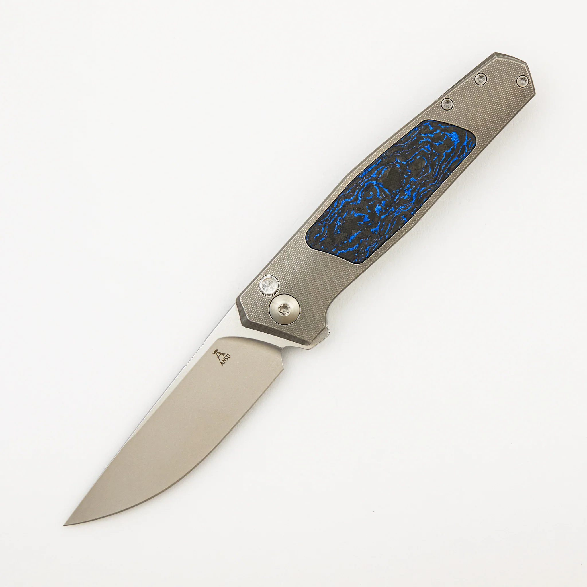 Toko - Grey/Satin - Black/Blue TechnoCarbo Handle - RWL34 Blade