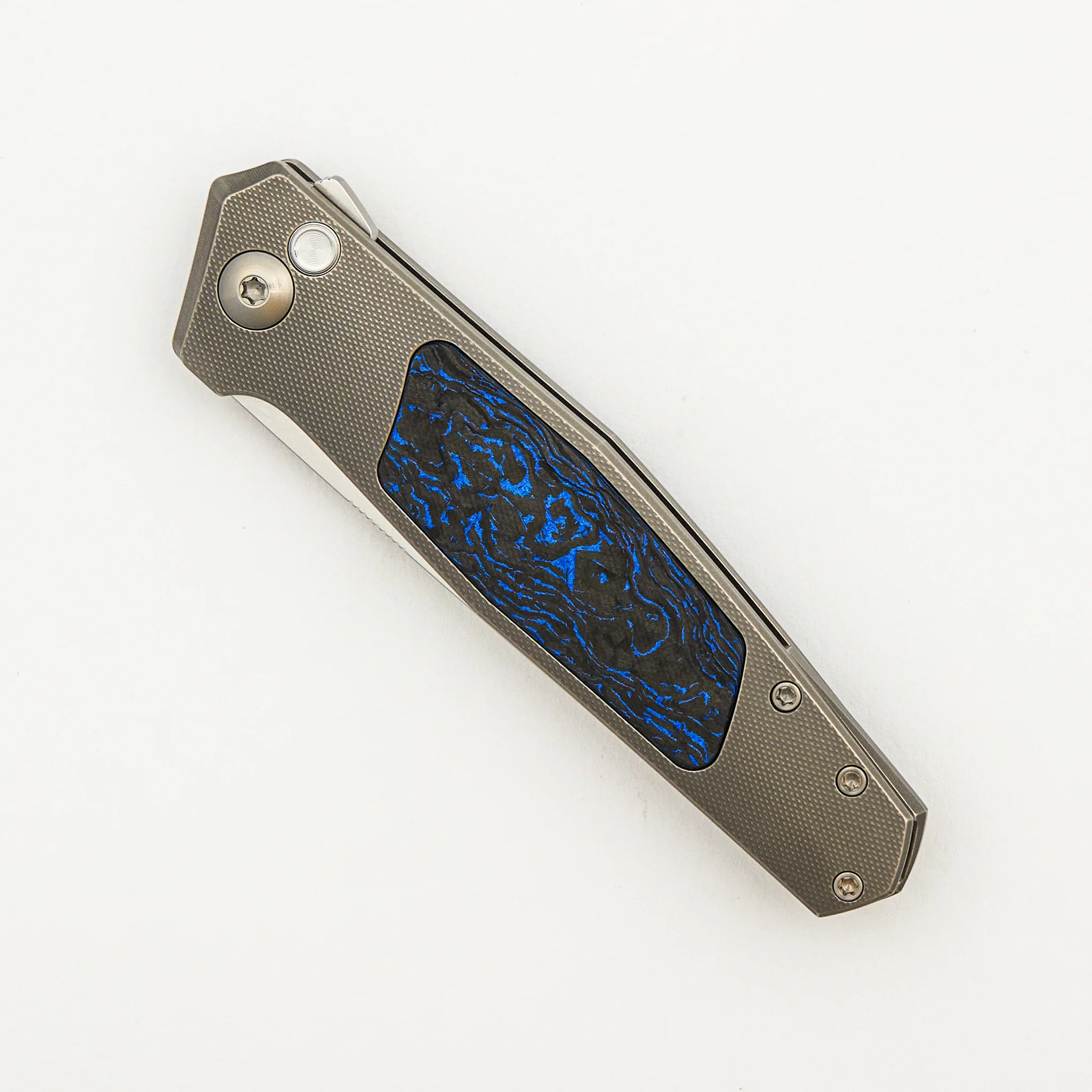 Toko - Grey/Satin - Black/Blue TechnoCarbo Handle - RWL34 Blade - Image 10