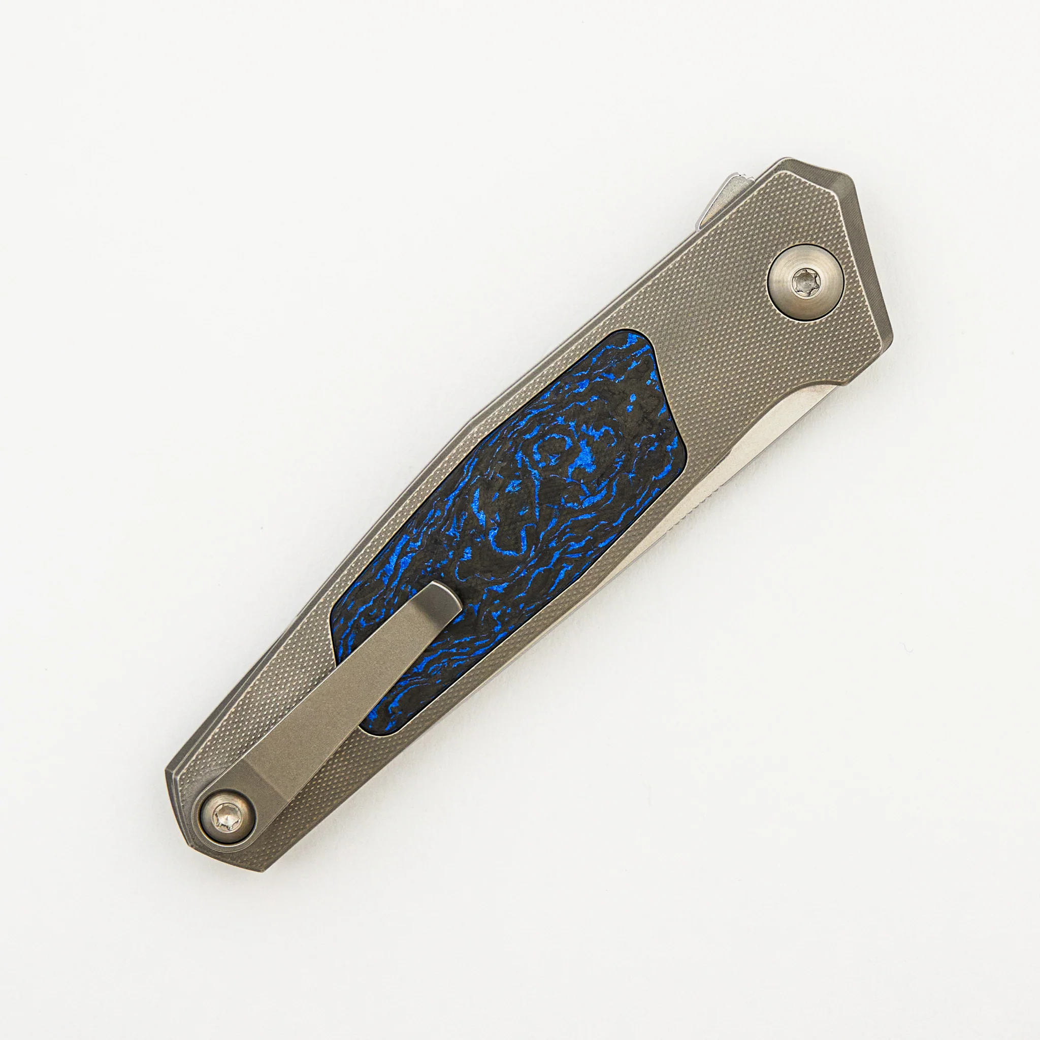 Toko - Grey/Satin - Black/Blue TechnoCarbo Handle - RWL34 Blade - Image 11