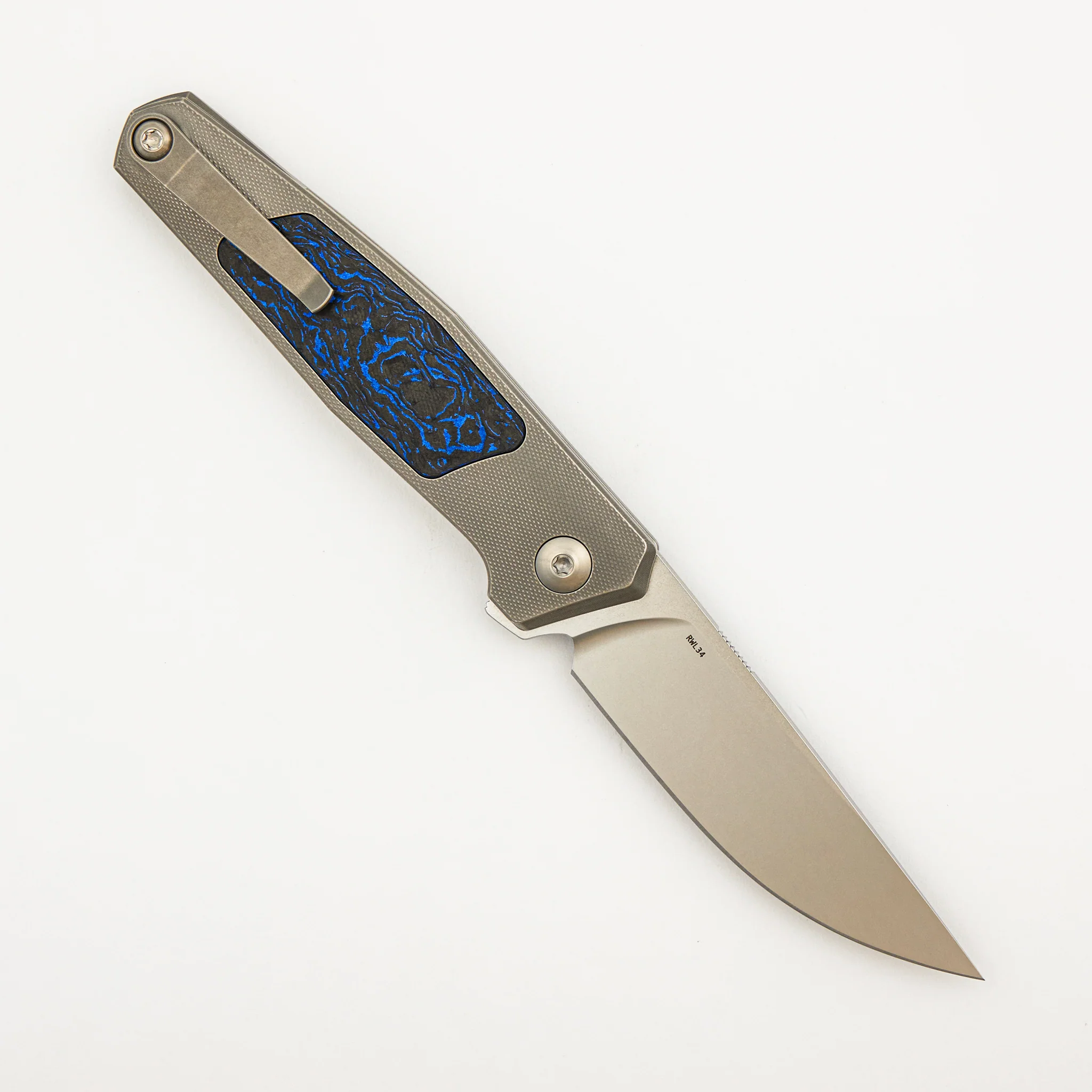 Toko - Grey/Satin - Black/Blue TechnoCarbo Handle - RWL34 Blade - Image 16