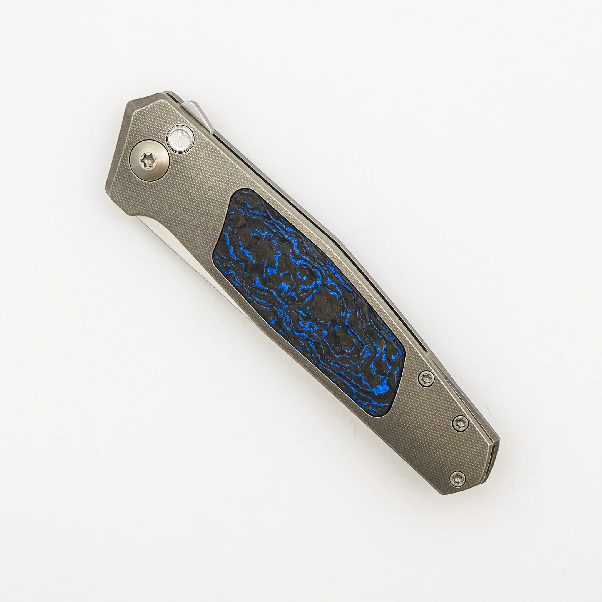 Toko - Grey/Satin - Black/Blue TechnoCarbo Handle - RWL34 Blade - Image 3