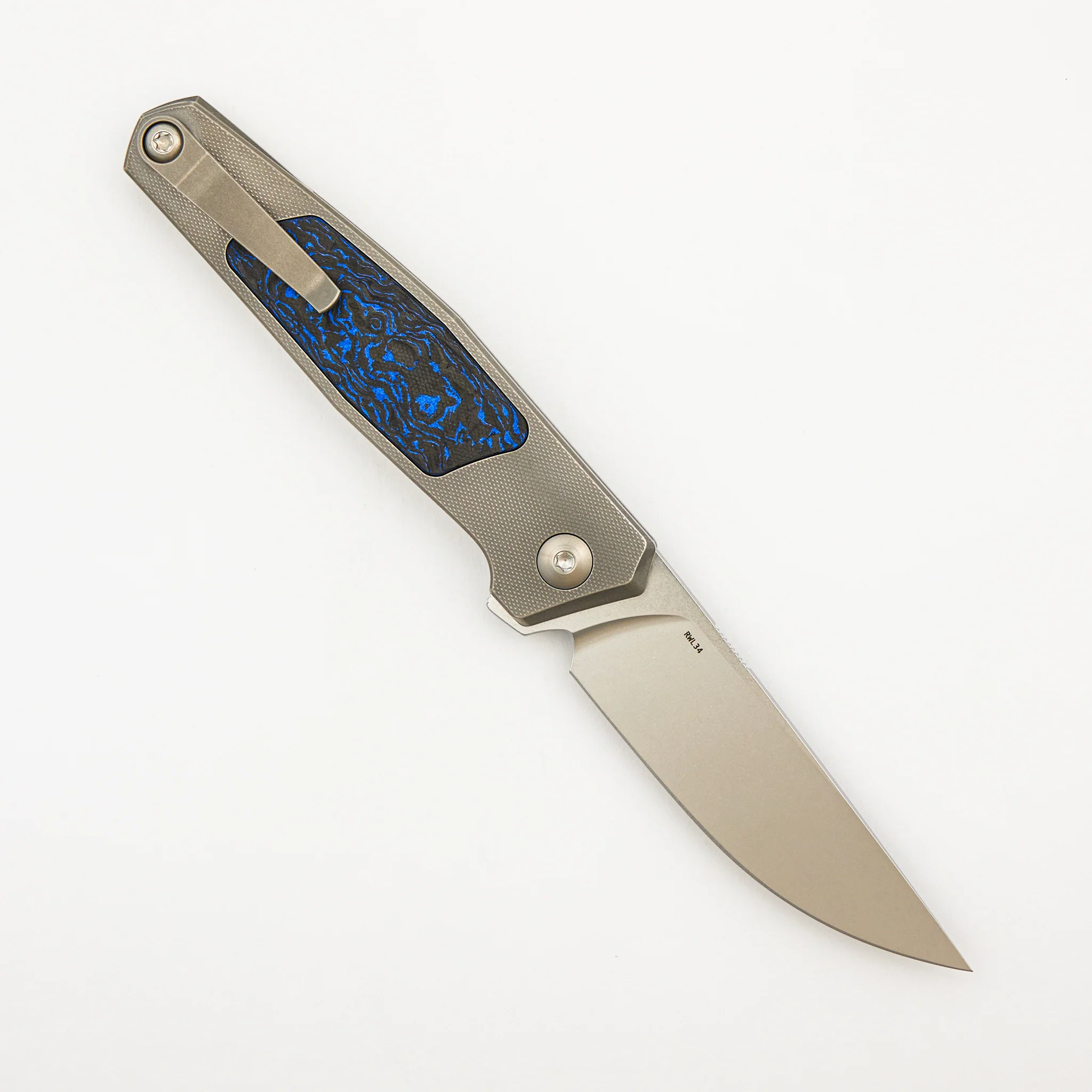 Toko - Grey/Satin - Black/Blue TechnoCarbo Handle - RWL34 Blade - Image 37