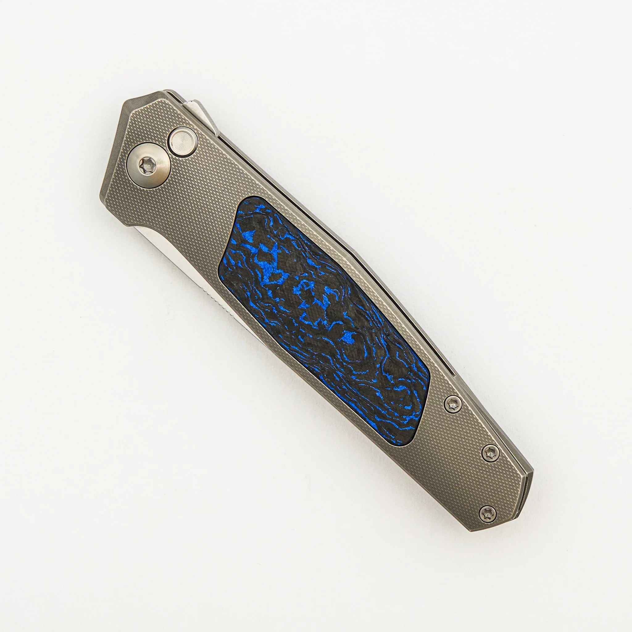 Toko - Grey/Satin - Black/Blue TechnoCarbo Handle - RWL34 Blade - Image 38