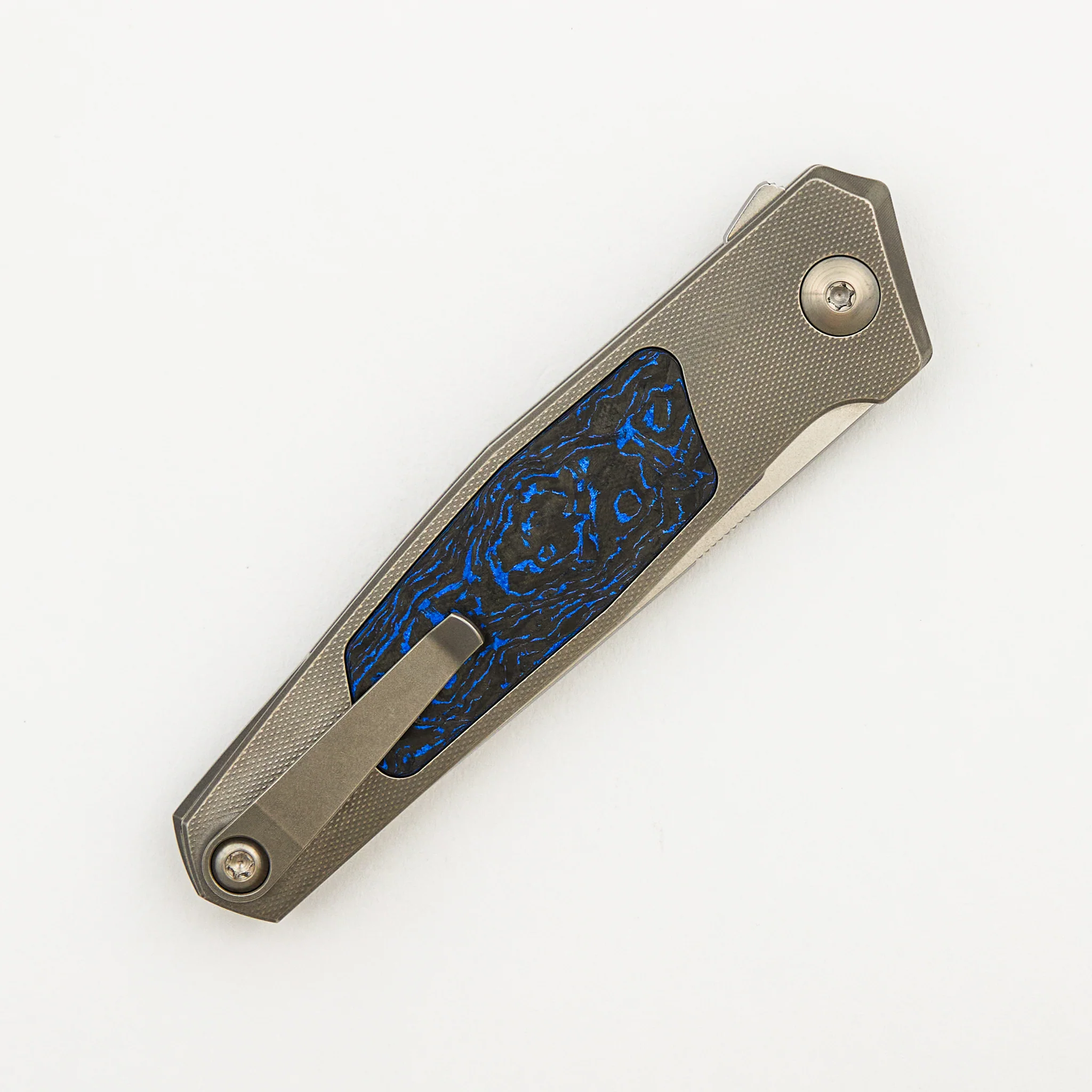 Toko - Grey/Satin - Black/Blue TechnoCarbo Handle - RWL34 Blade - Image 4