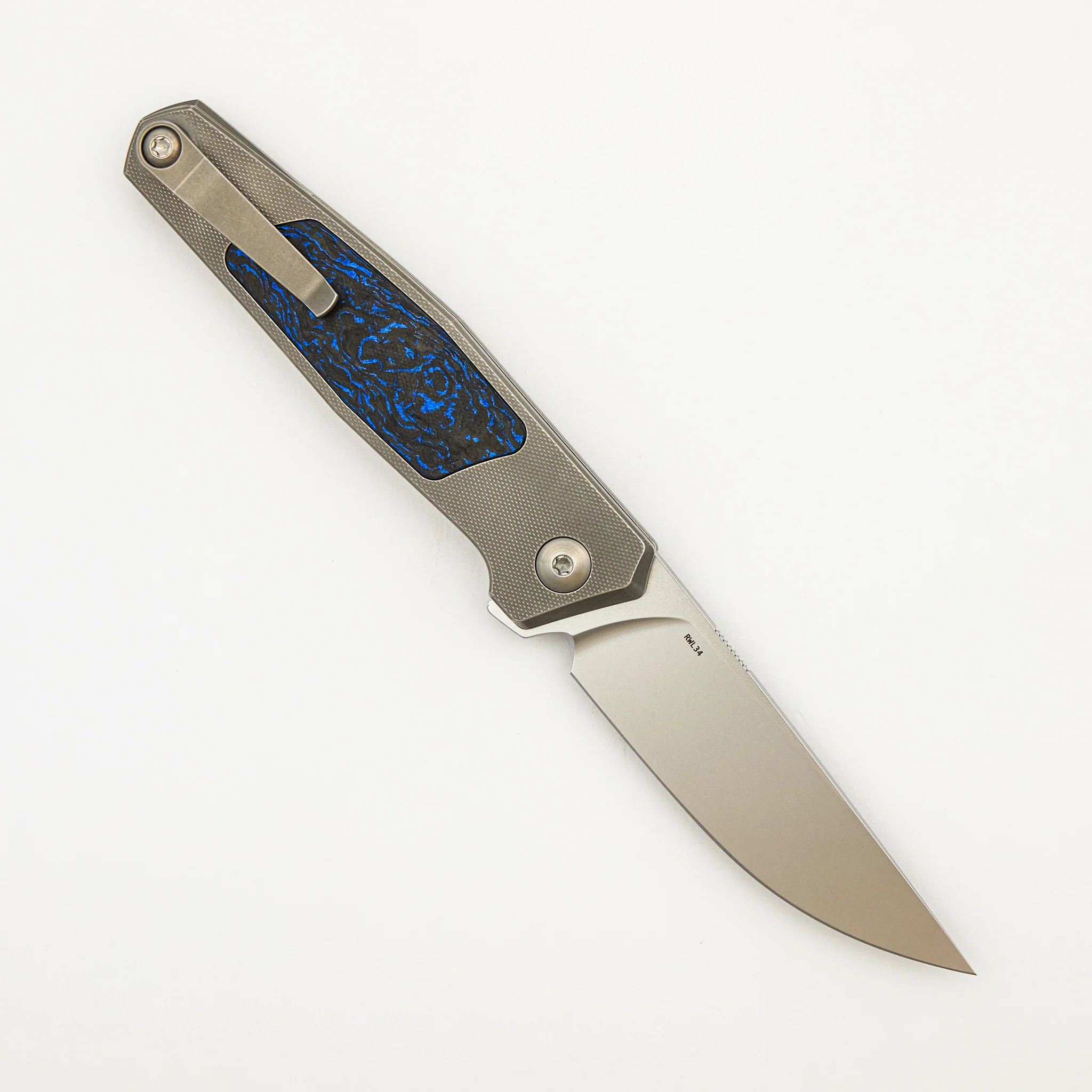 Toko - Grey/Satin - Black/Blue TechnoCarbo Handle - RWL34 Blade - Image 9