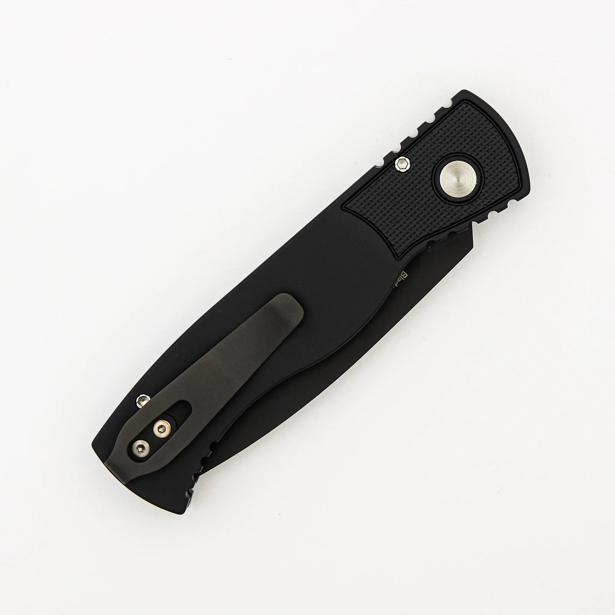 TR-2 Skull Blade Show 2024 - Black Aluminum Handle - Shaw Sterling Silver Skull - Black MagnaCut Blade #15 of 150 - Image 4