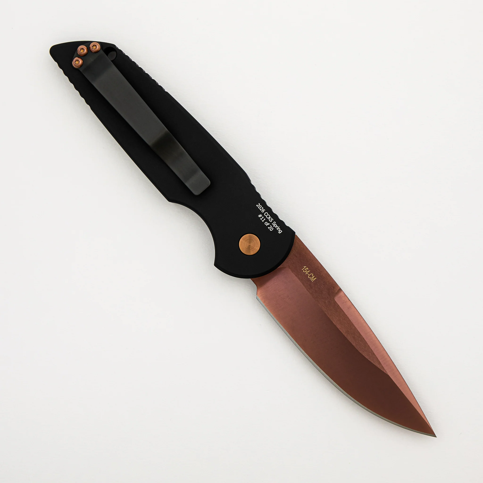 TR-3 - Tactical Response 3 - CCKSS26.TR3.1 - Black Aluminum Handle - Copper Rose PVD 154CM - Copper Rose Hardware - Image 2