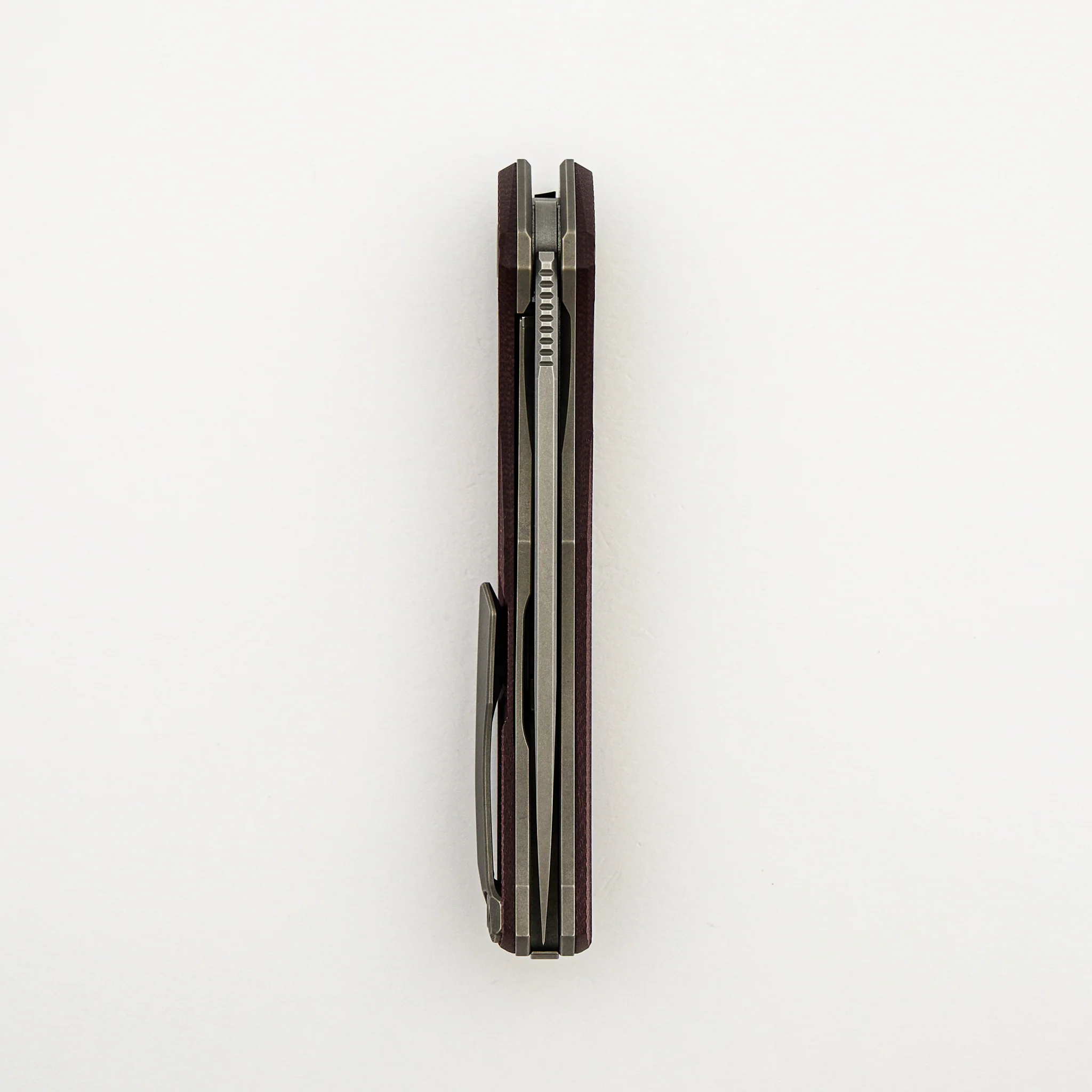 Ursus Q95 - Maroon Micarta Handle - Elmax Blade - MRBS - Image 5