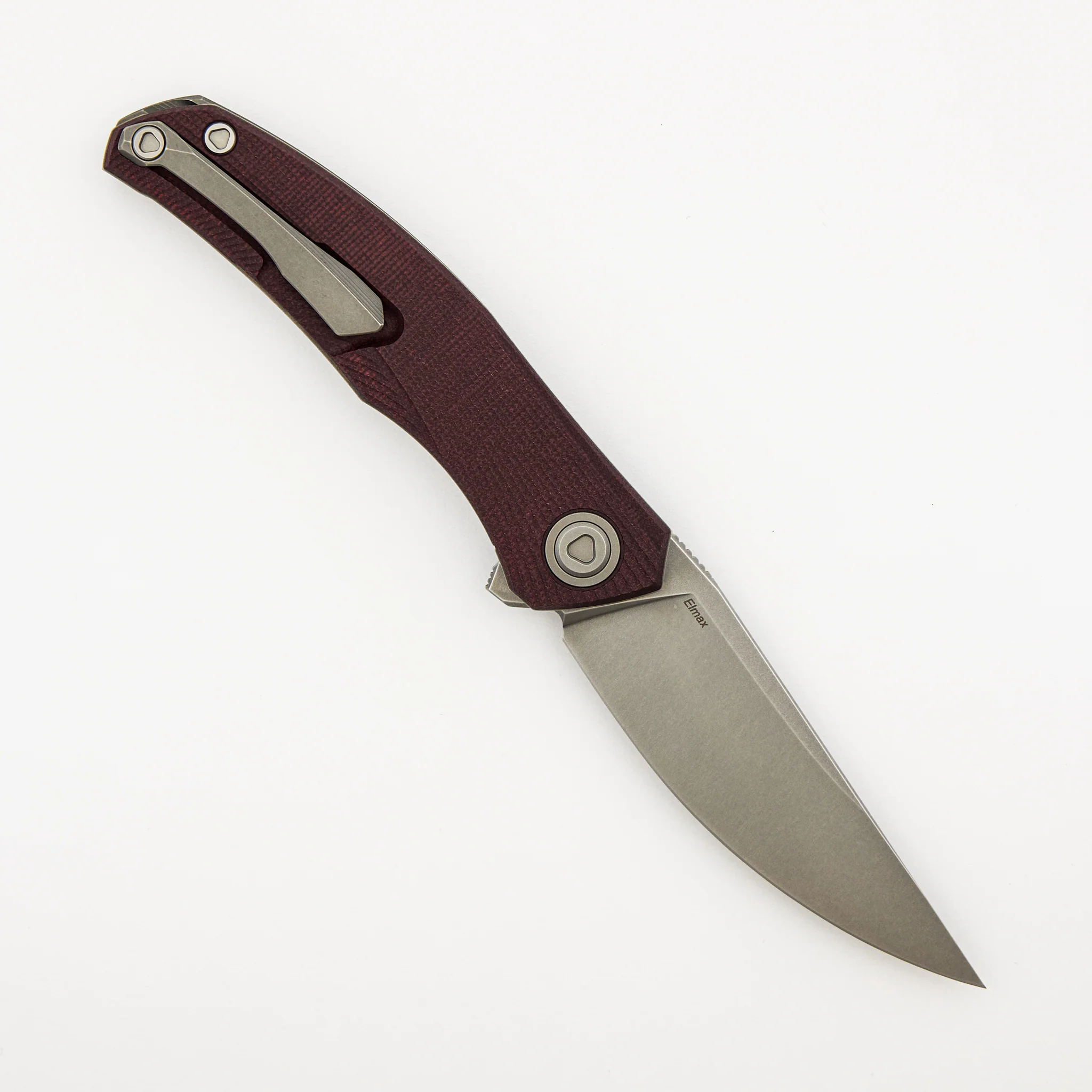 Ursus Q95 - Maroon Micarta Handle - Elmax Blade - MRBS - Image 2