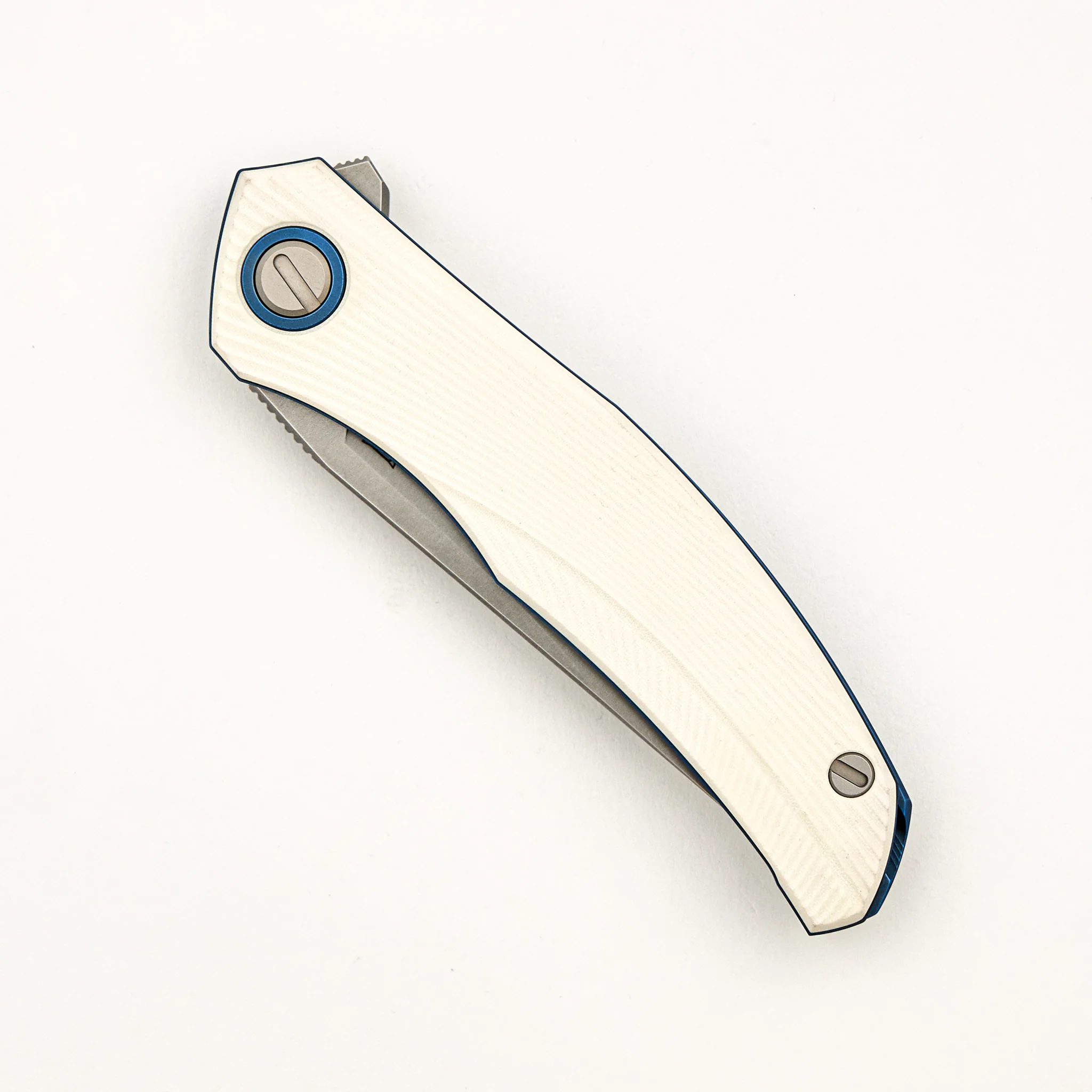 Ursus Q95 NY26 - White Micarta Handle - Elmax Blade - MRBS - Image 3