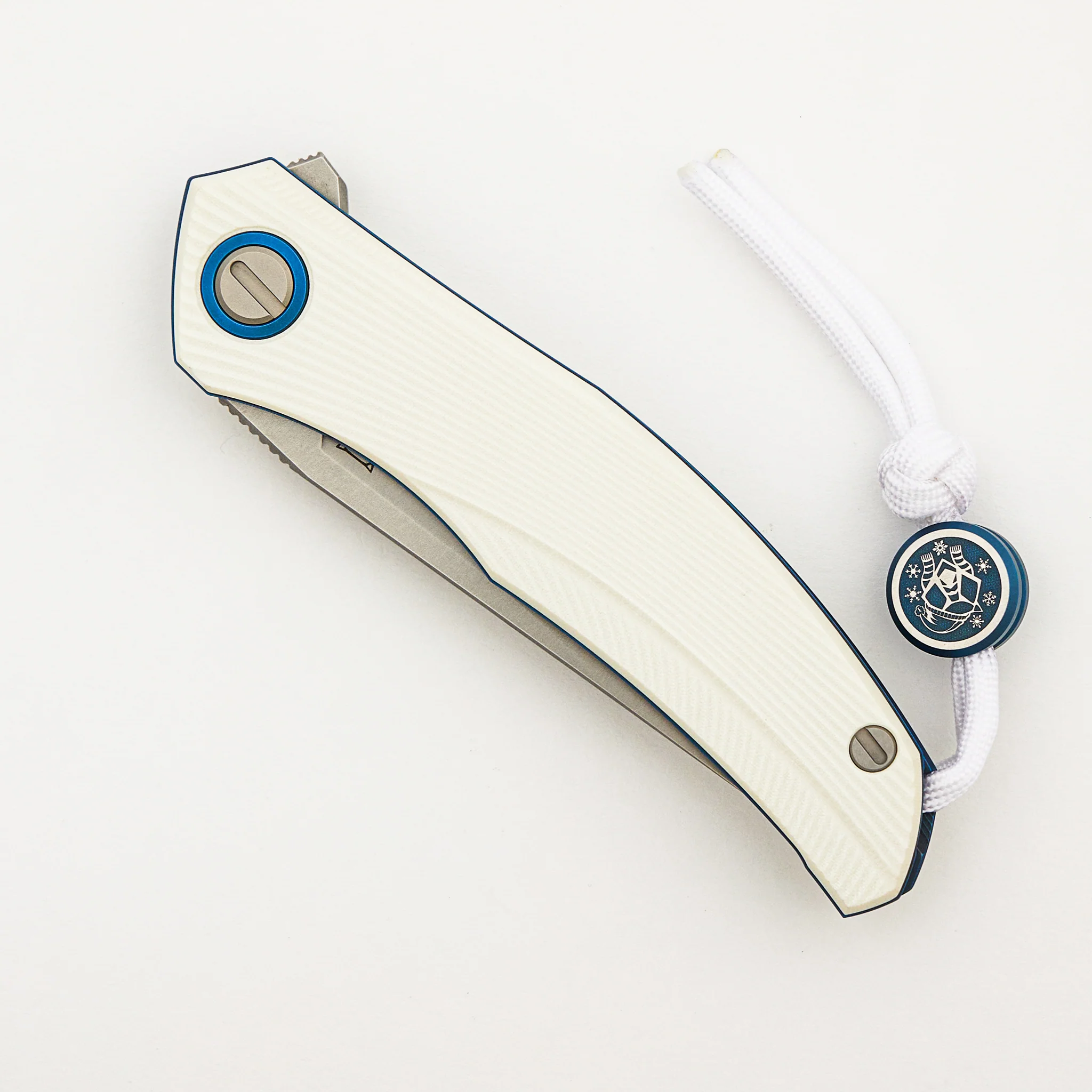 Ursus Q95 NY26 - White Micarta Handle - Elmax Blade - MRBS - Image 3