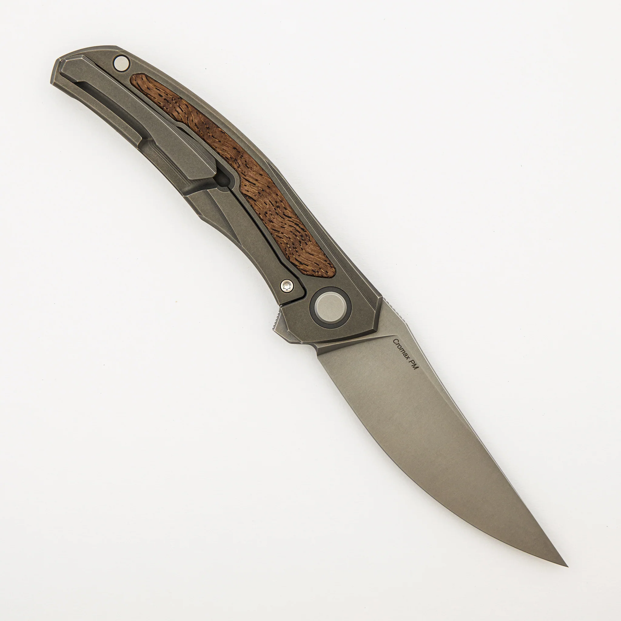 Ursus Quantum - Cromax PM Blade - Titanium Handle - Brown Ash Wood Inlay - MRBS - Image 23