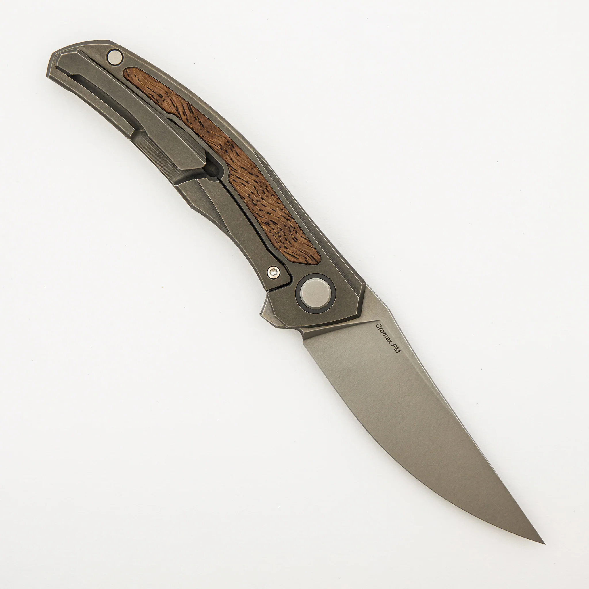 Ursus Quantum - Cromax PM Blade - Titanium Handle - Brown Ash Wood Inlay - MRBS - Image 30