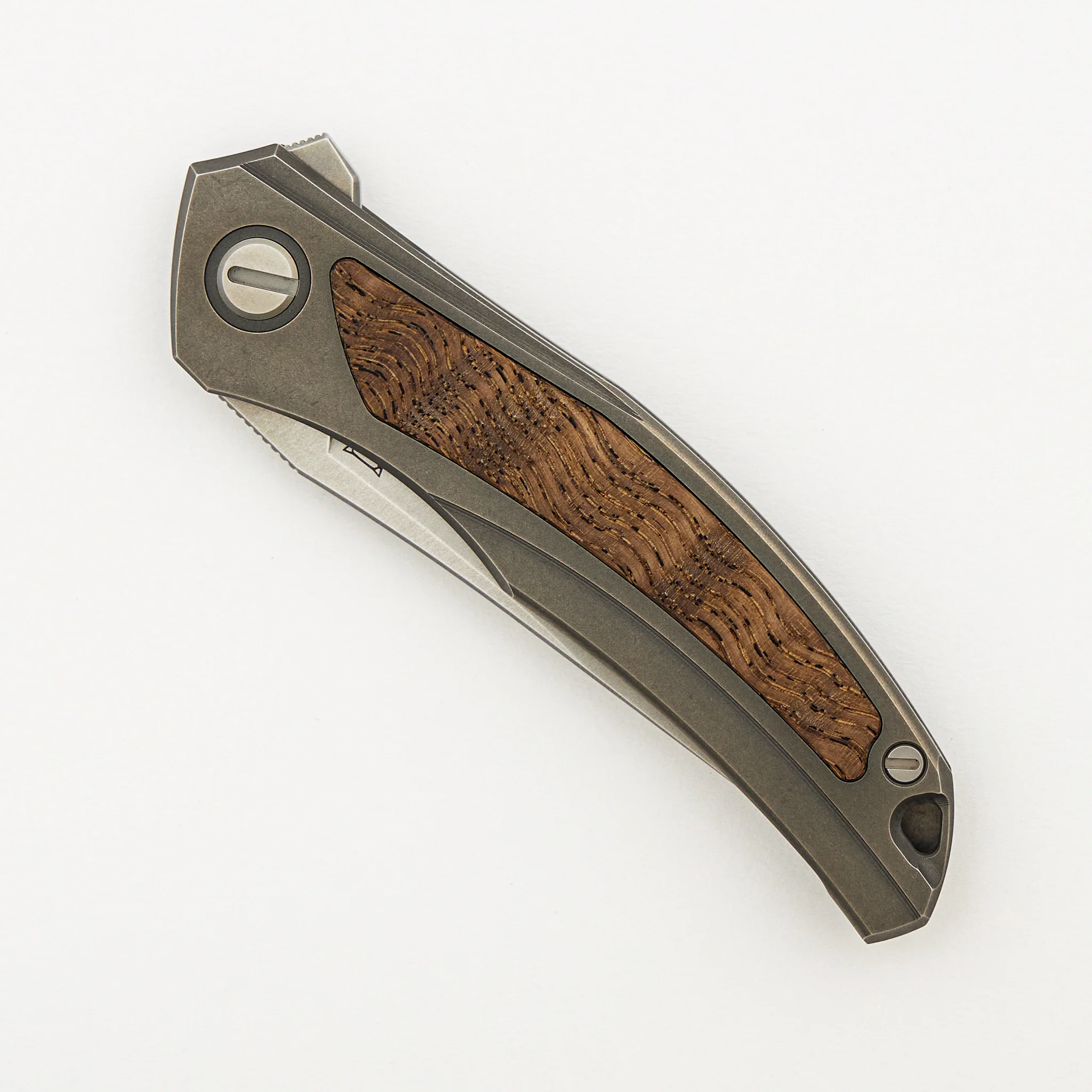 Ursus Quantum - Cromax PM Blade - Titanium Handle - Brown Ash Wood Inlay - MRBS - Image 31