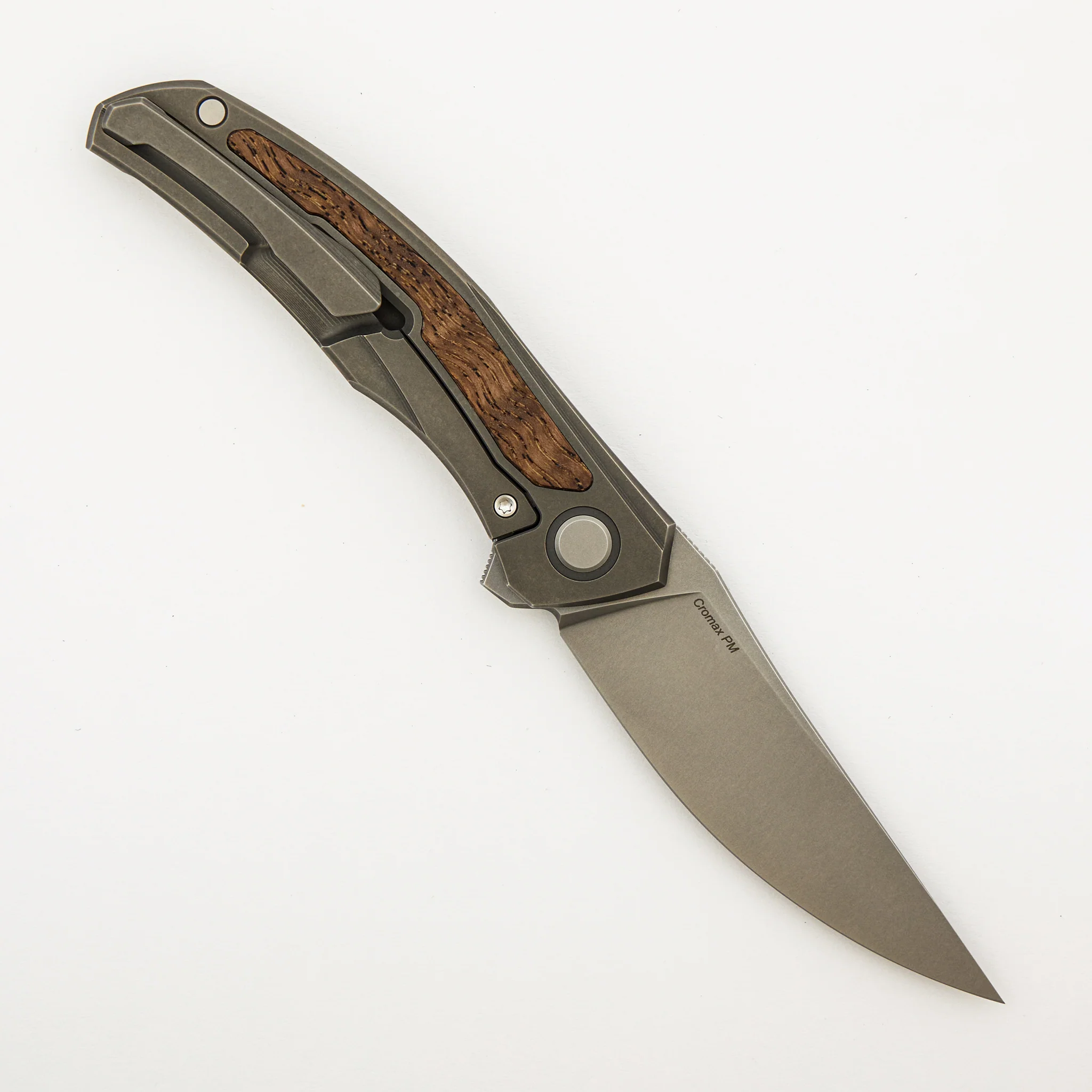 Ursus Quantum - Cromax PM Blade - Titanium Handle - Brown Ash Wood Inlay - MRBS - Image 37