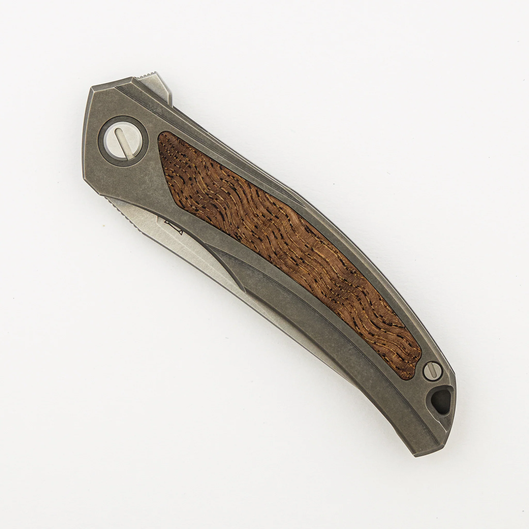 Ursus Quantum - Cromax PM Blade - Titanium Handle - Brown Ash Wood Inlay - MRBS - Image 38