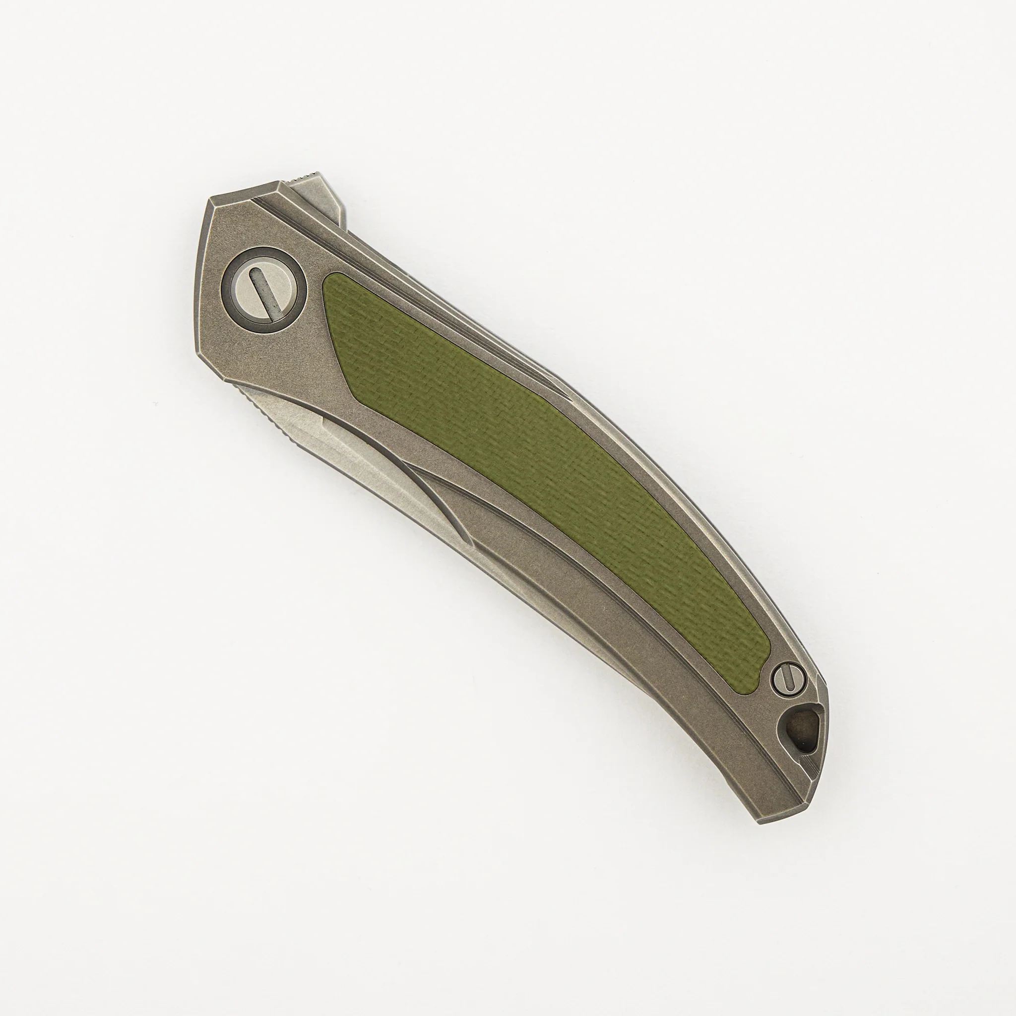 Ursus Quantum - Cromax PM Blade - Titanium Handle - Green G10 Inlay - MRBS - Image 3