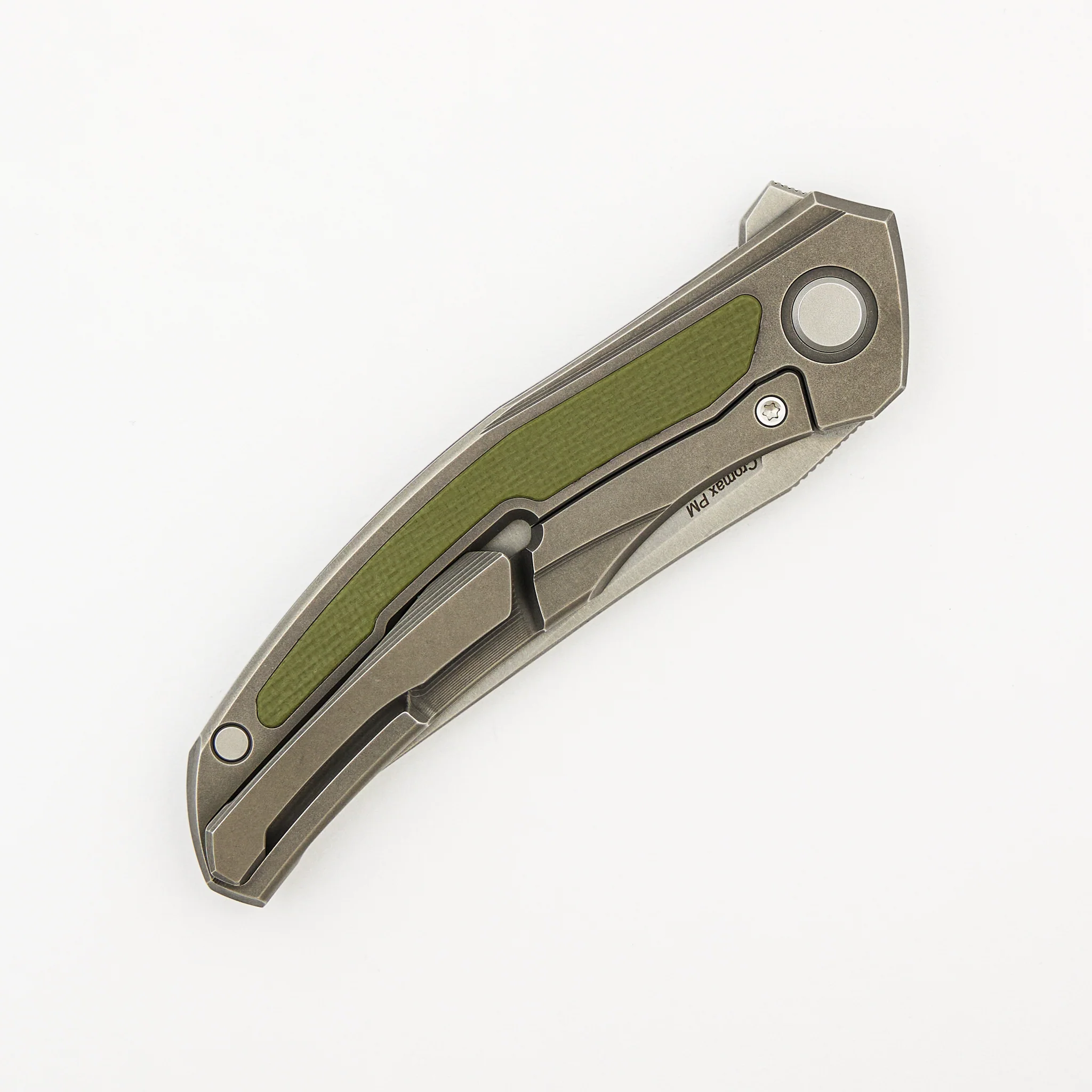 Ursus Quantum - Cromax PM Blade - Titanium Handle - Green G10 Inlay - MRBS - Image 4