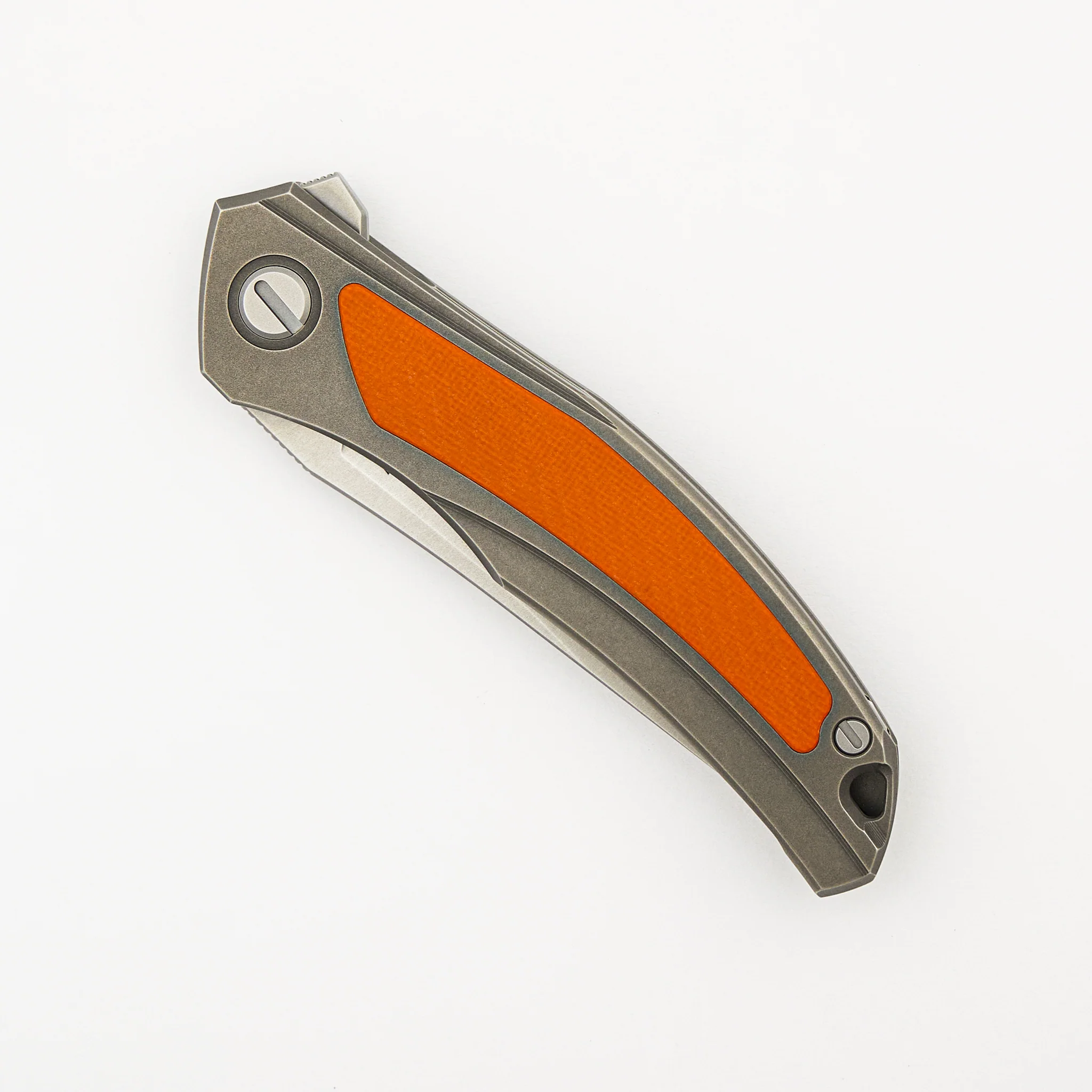 Ursus Quantum - Cromax PM Blade - Titanium Handle - Orange G10 Inlay - SRBS - Image 3
