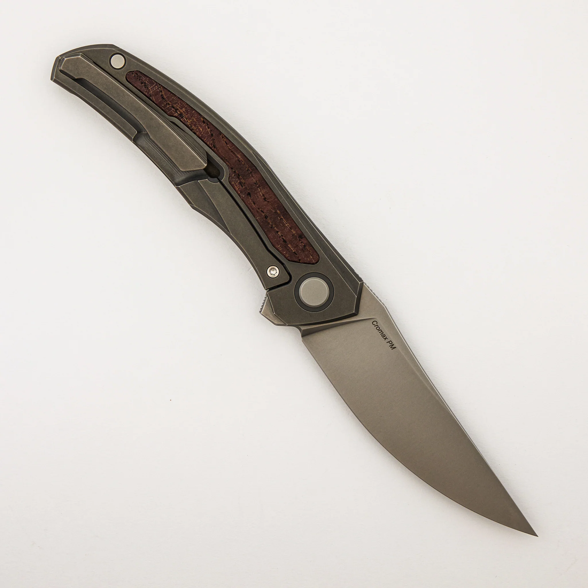 Ursus Quantum - Cromax PM Blade - Titanium Handle - Red Ash Wood Inlay - MRBS - Image 2