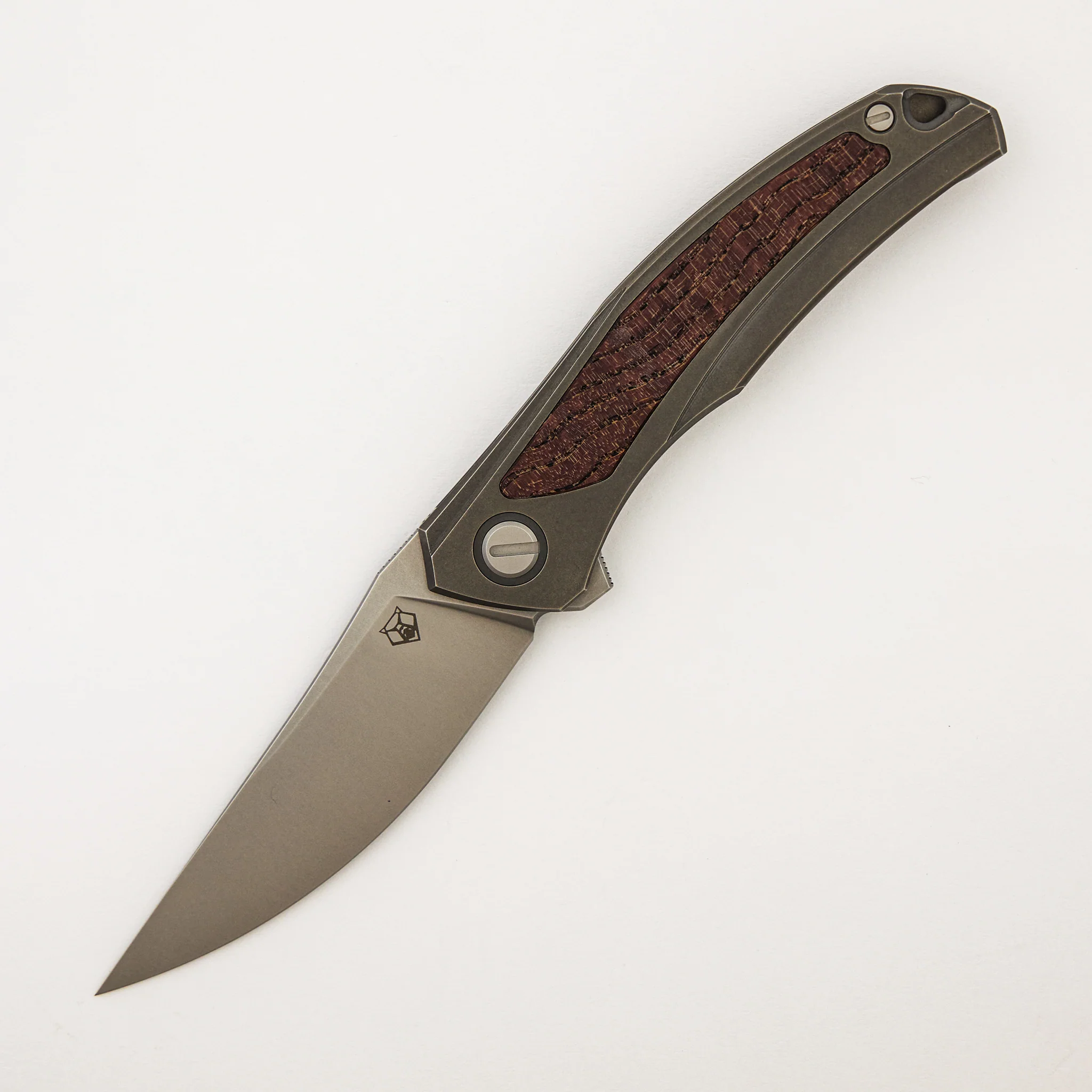 Ursus Quantum - Cromax PM Blade - Titanium Handle - Red Ash Wood Inlay - MRBS - Image 22
