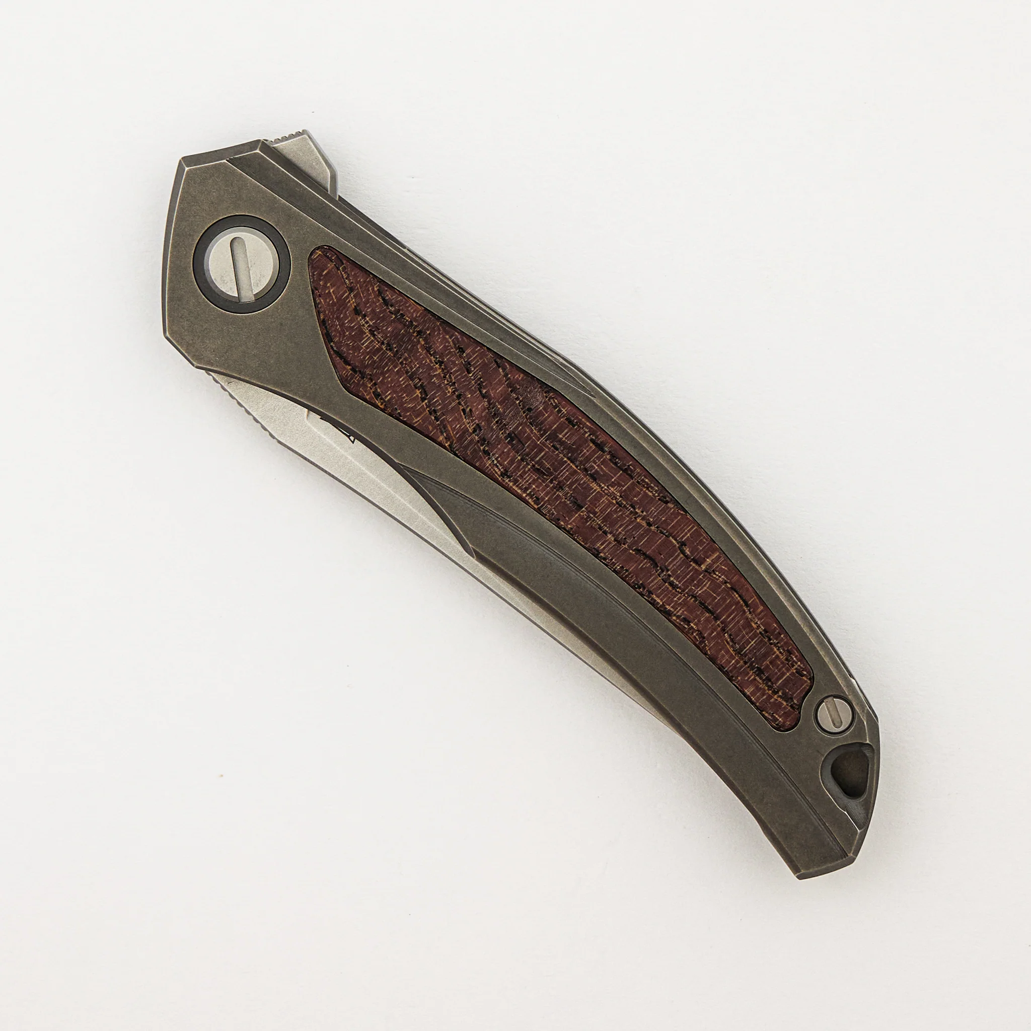 Ursus Quantum - Cromax PM Blade - Titanium Handle - Red Ash Wood Inlay - MRBS - Image 24