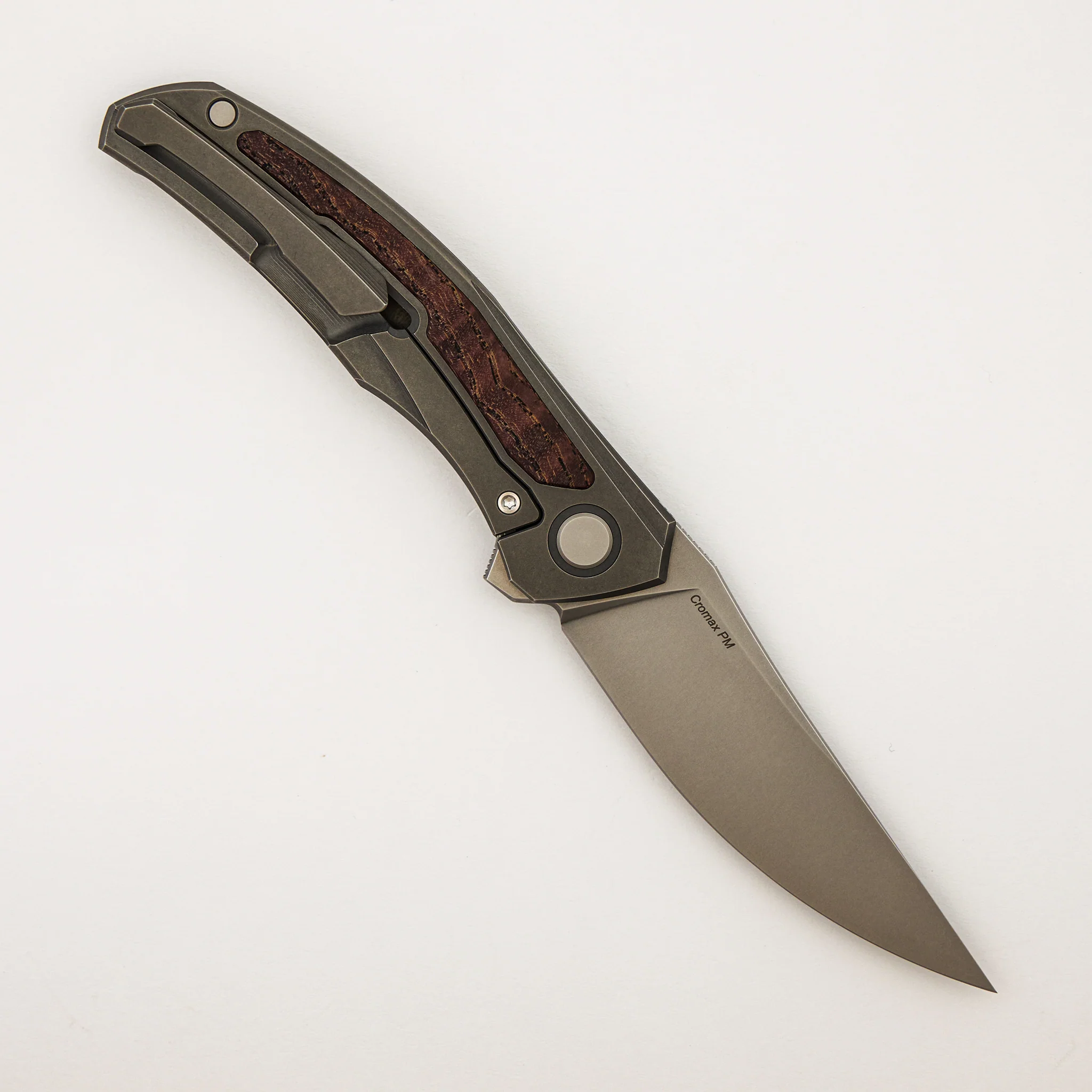 Ursus Quantum - Cromax PM Blade - Titanium Handle - Red Ash Wood Inlay - MRBS - Image 30