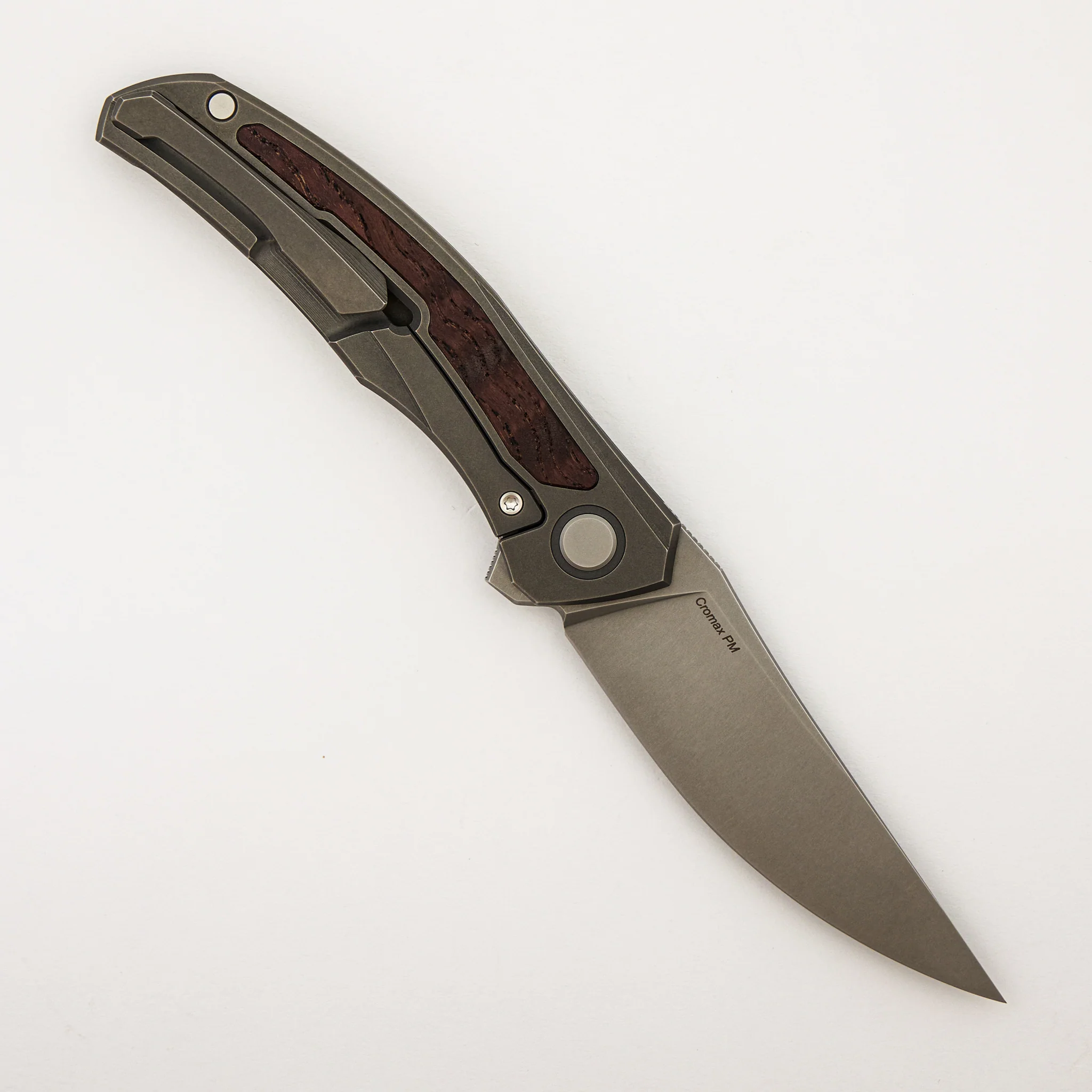 Ursus Quantum - Cromax PM Blade - Titanium Handle - Red Ash Wood Inlay - MRBS - Image 9