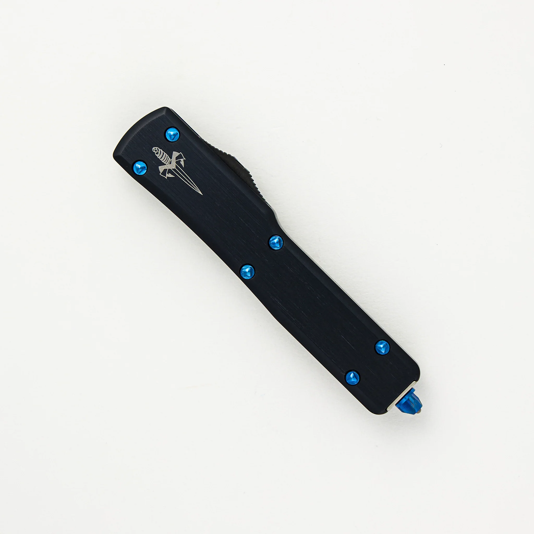 Marfione Custom Knives UTX-70 - D/E Mirror Polish Blade - Black Anodized Hefted Aircraft Alloy - Image 3