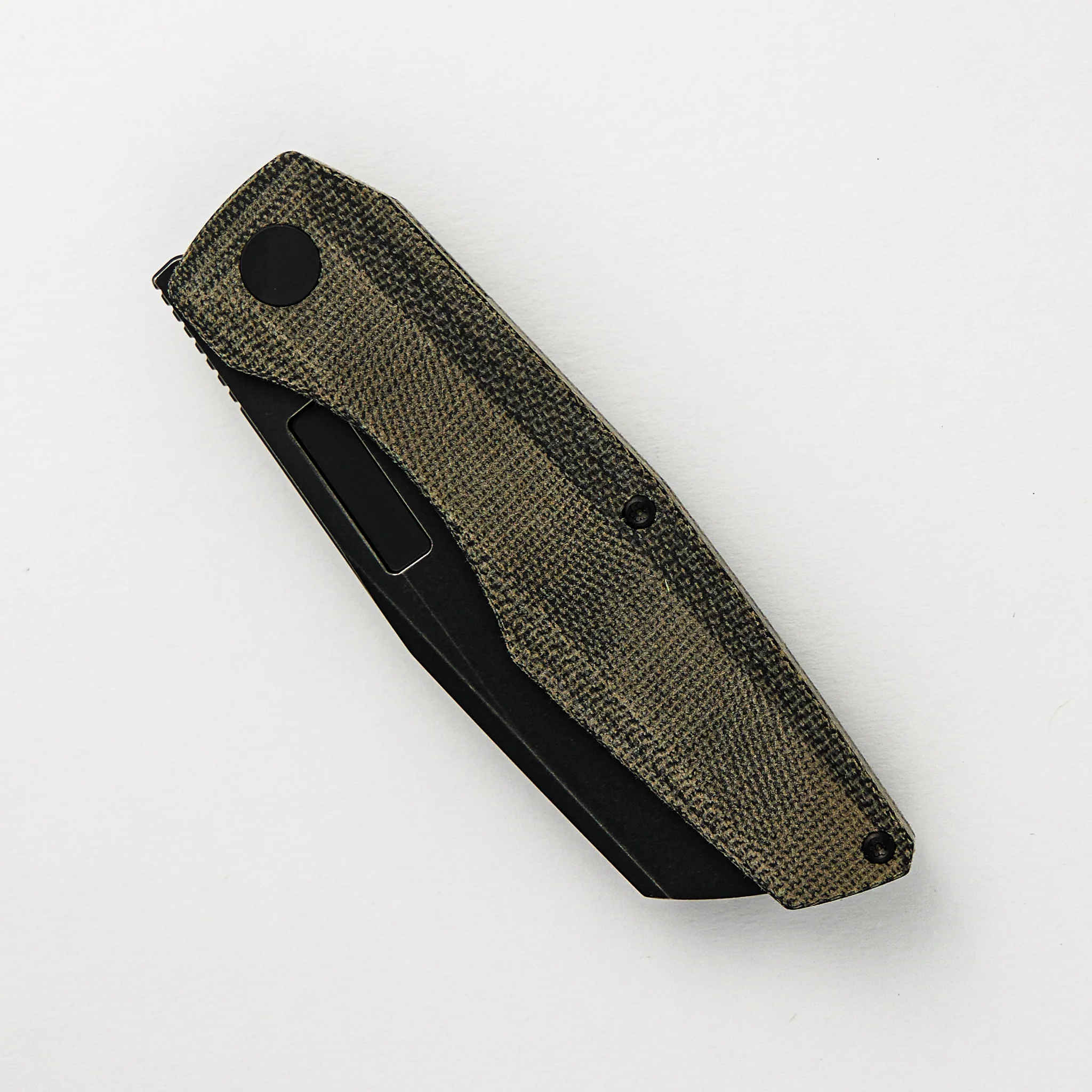 Axon Blackwash Sheepsfoot M390 Blade Black Micarta Handle Liner Lock - Image 3