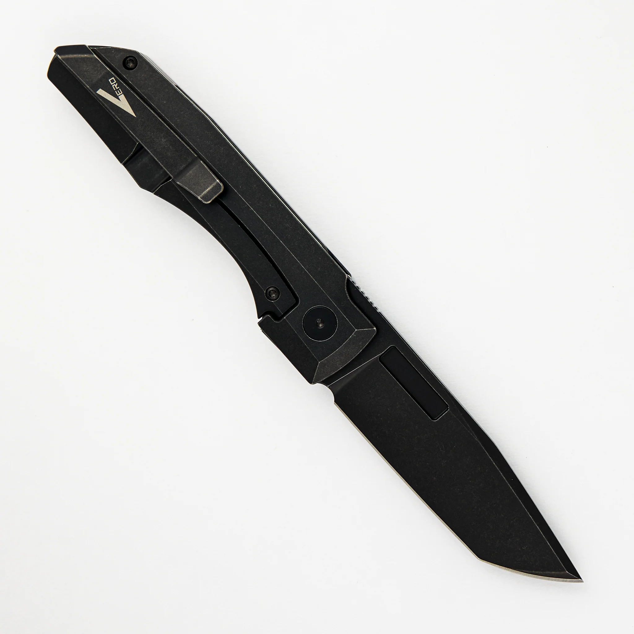 Impulse Blackwash M390 Tanto Blade Blackwash Titanium Handle Flipper - Image 2