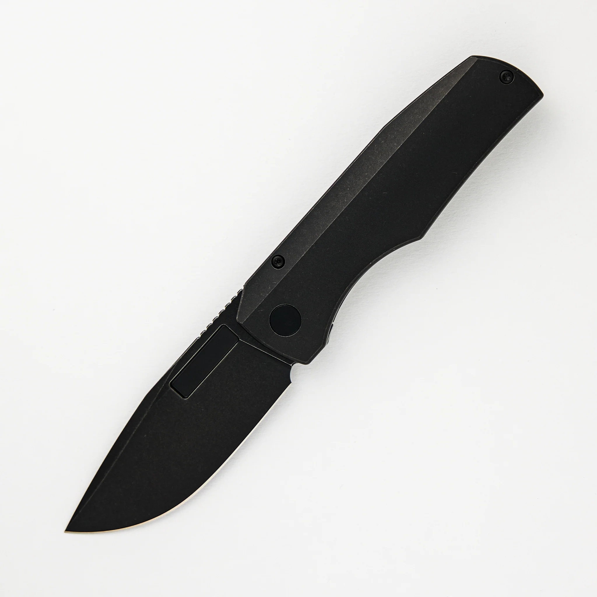 Nova Blackwash Drop Point CPM Magnacut Blade Blackwash Titanium Handle Frame Lock