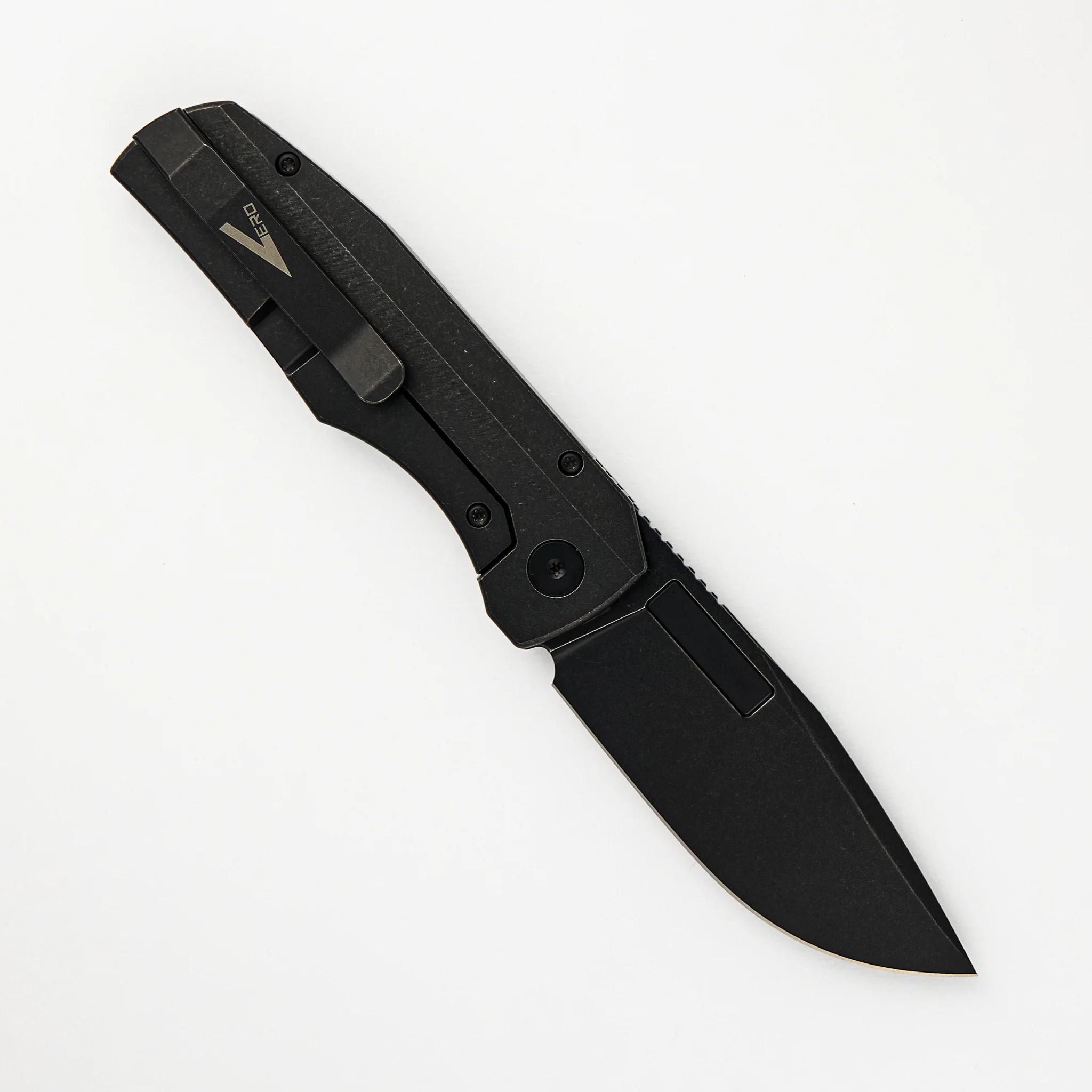 Nova Blackwash Drop Point CPM Magnacut Blade Blackwash Titanium Handle Frame Lock - Image 2