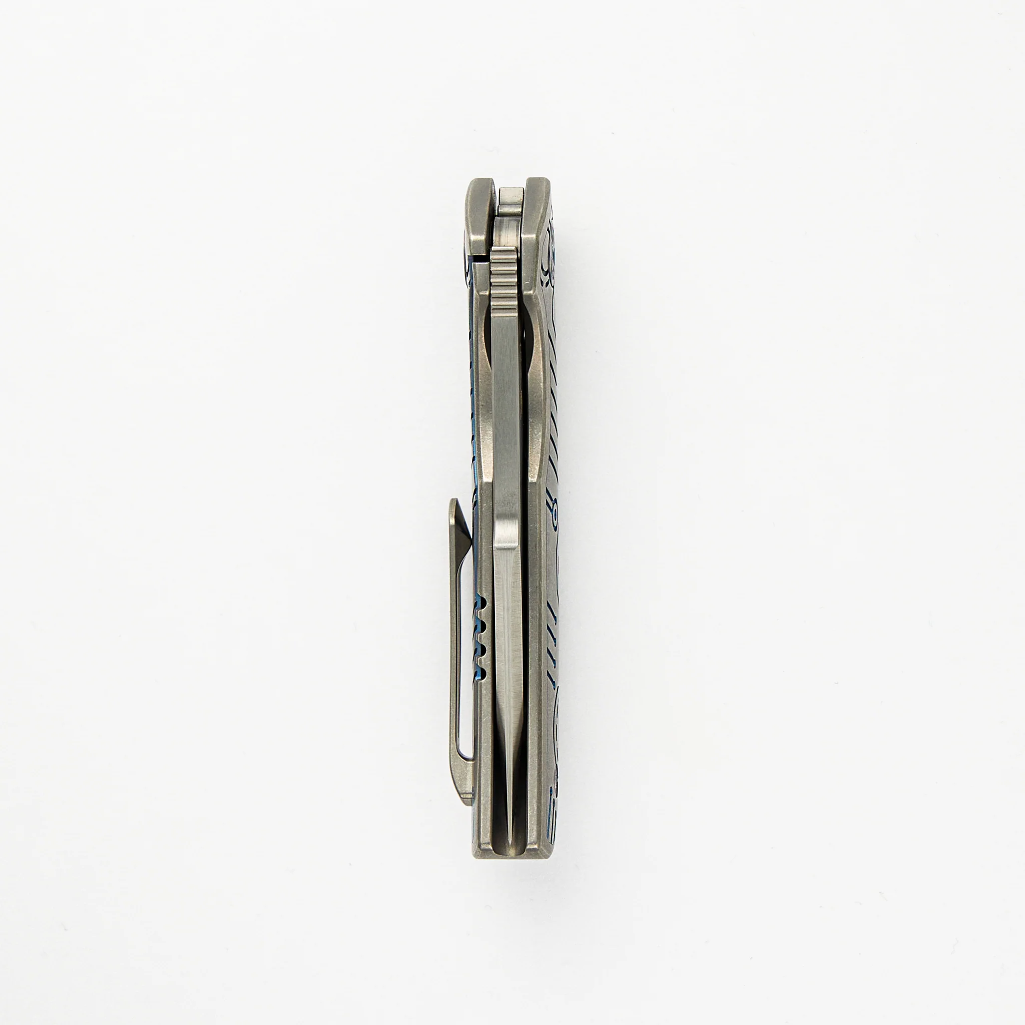 FERUS – M390 – INTEGRAL TITANIUM W- BLUE TITANIUM INLAY - Image 5