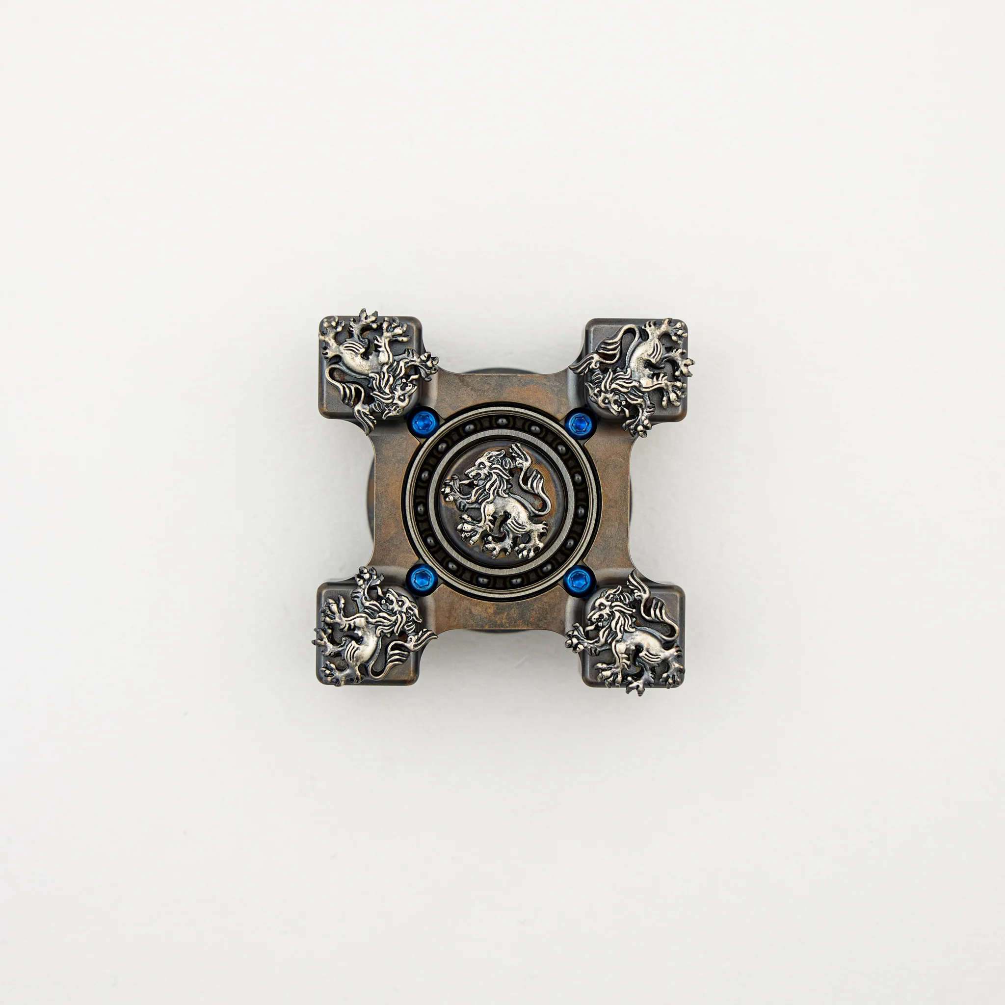 XL Silver Lion Ring Spinner