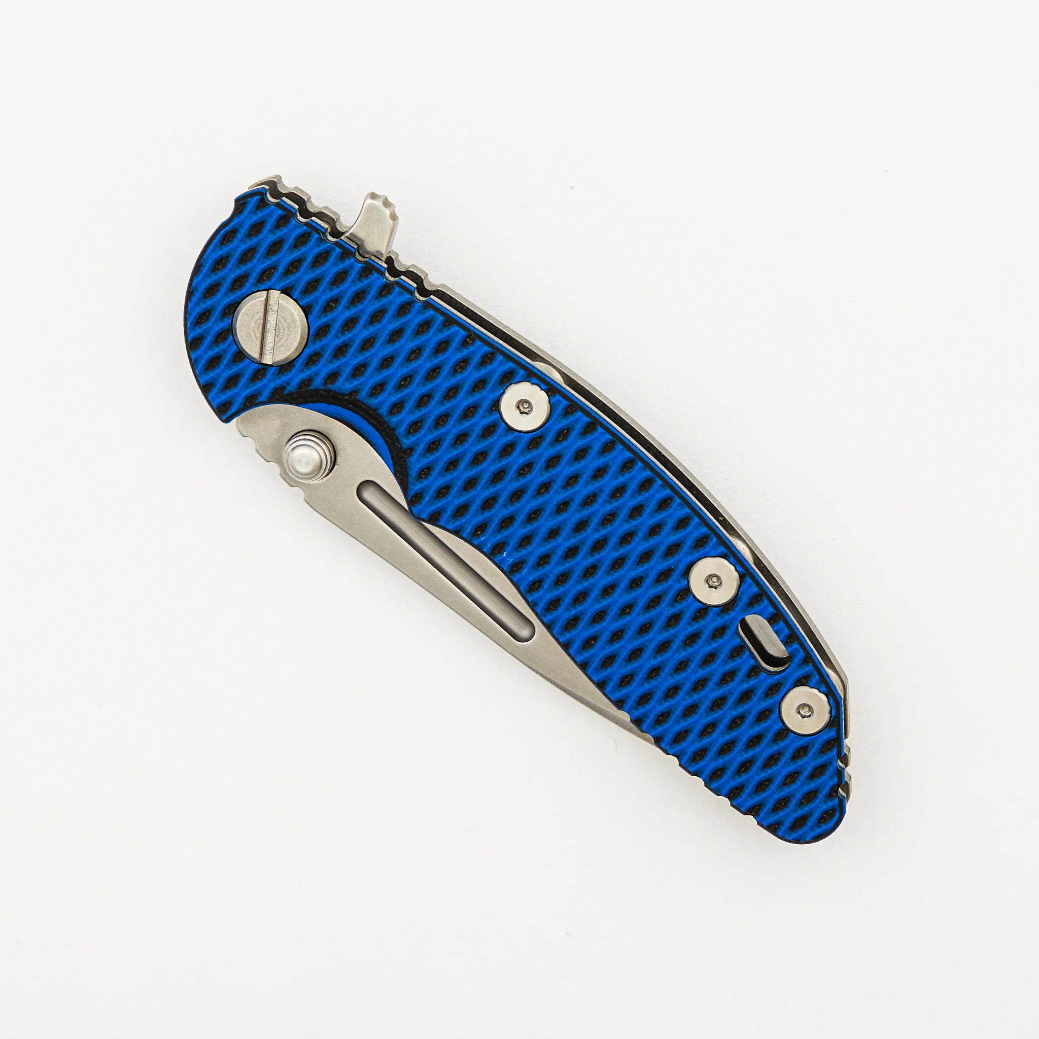 XM-18 3.0" - 20CV Fullered Spear - Tri-Way - Stonewash - Blue/Black G10 - Image 3