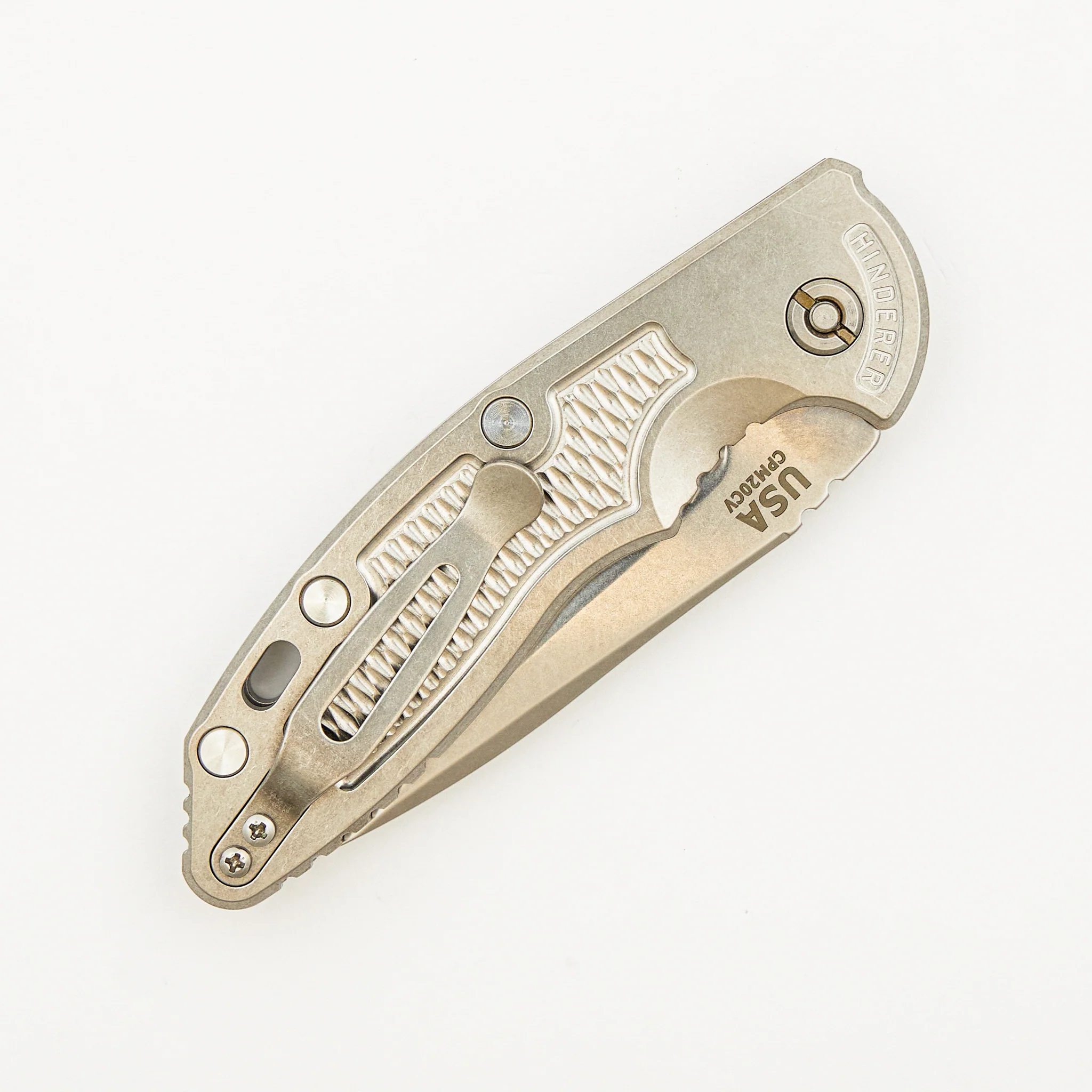 XM-18 3.5" Automatic - Spearpoint CPM 20CV Blade - Stonewash - Image 4