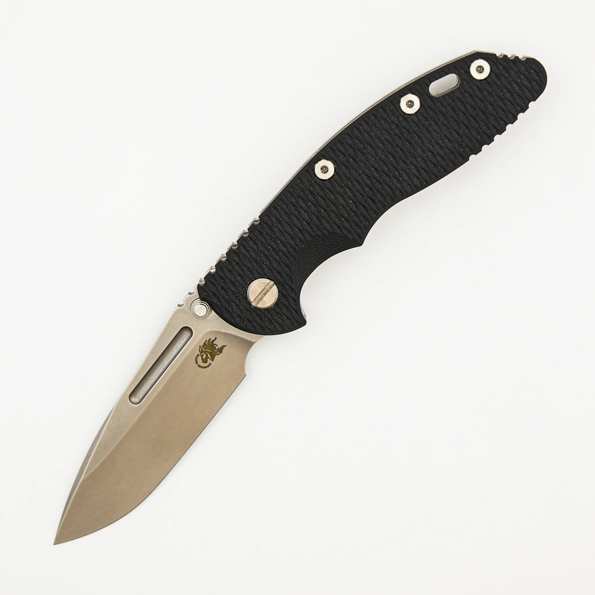 XM-18 3.5″ - M390 Fullered Spear - Non-Flipper - Tri-Way - Stonewash - Black G10