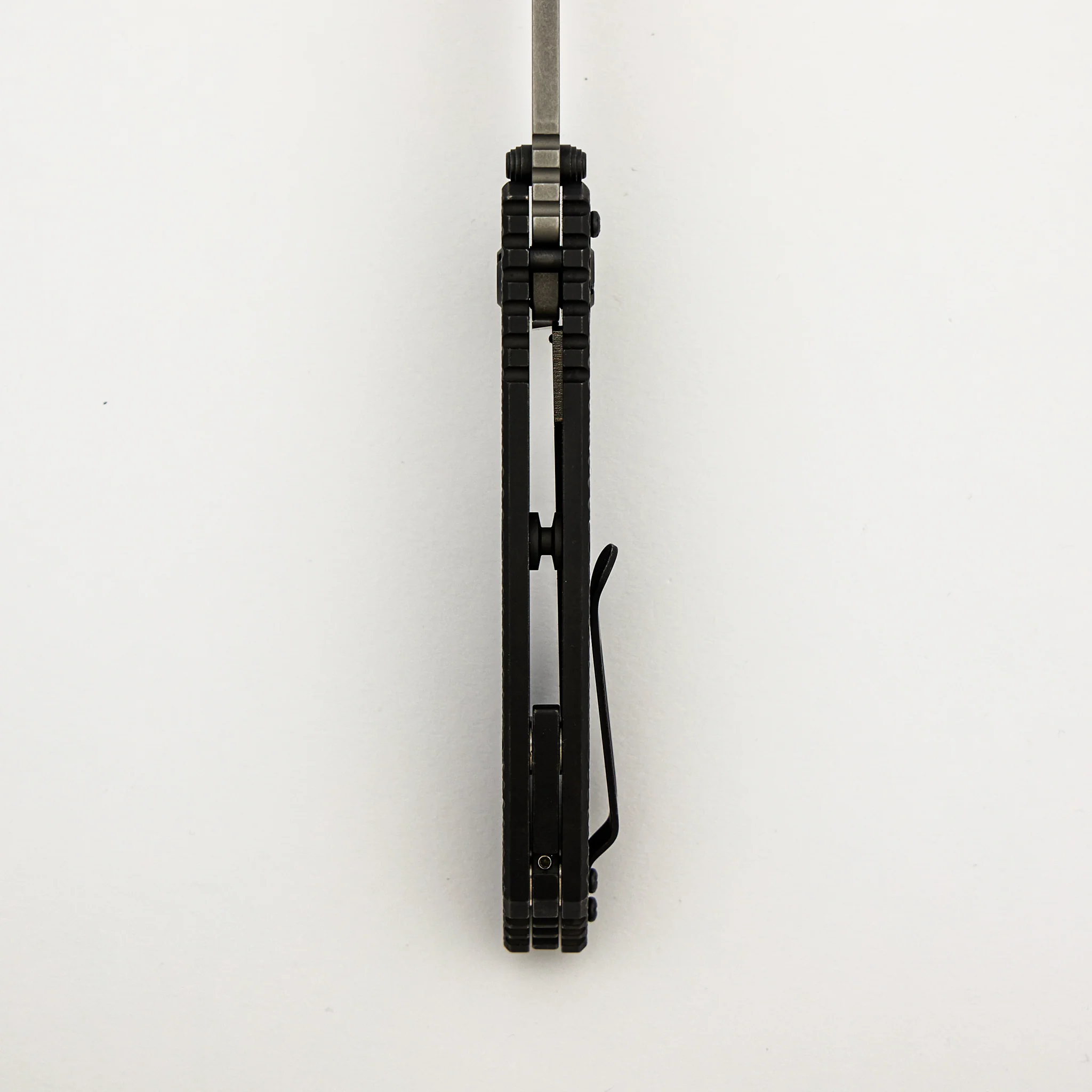 XM-18 3.5" - MagnaCut Harpoon Spanto - Tri-Way - Battle Black - Working Finish - Textured Lockside - Lasered Horsehead - Ti Scale - Black Hardware - Ti Backspacer - 2025 Filler Tab - Image 7