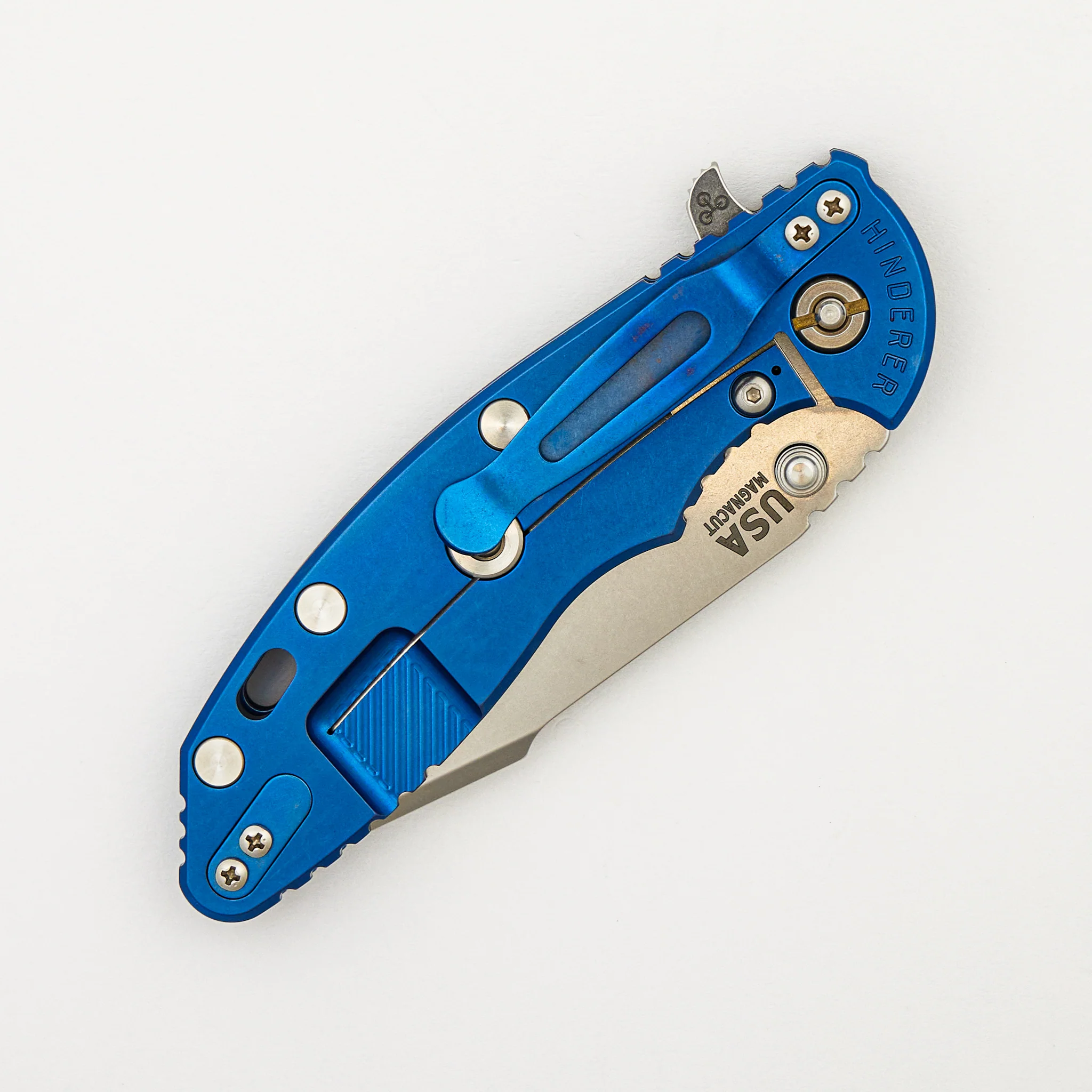 XM-18 3.5″ - MagnaCut Skinny Harpoon Spanto - Tri-Way - Stonewash Blue - Black G10 - Image 4